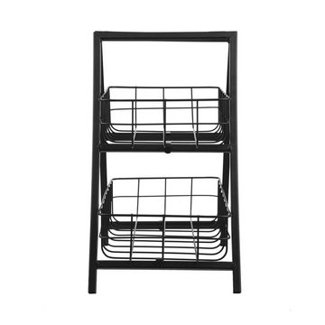 BUTLERS Etagere GRID Etagere 2-stufig mit 2 Drahtkörben Höhe 33cm, Metall