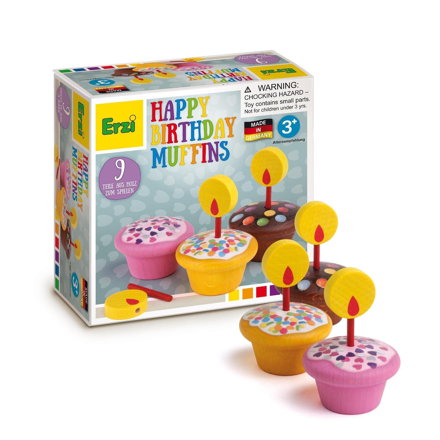 Erzi® Kaufladensortiment Erzi Geburtstagsmuffins - Kaufladenzubehör, (9 Teile)