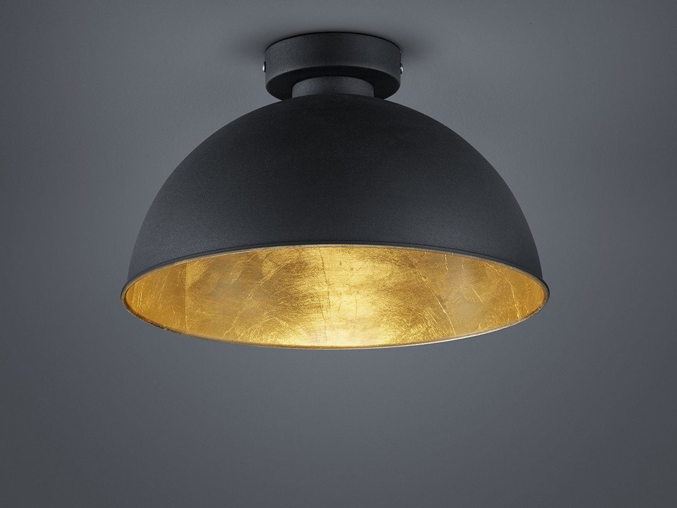 meineWunschleuchte LED Deckenleuchte, mit Lampenschirm Metall Schwarz Gold,  Vintage Look, Angesagter Designklassiker Einflammig im Industrial Style  online kaufen | OTTO