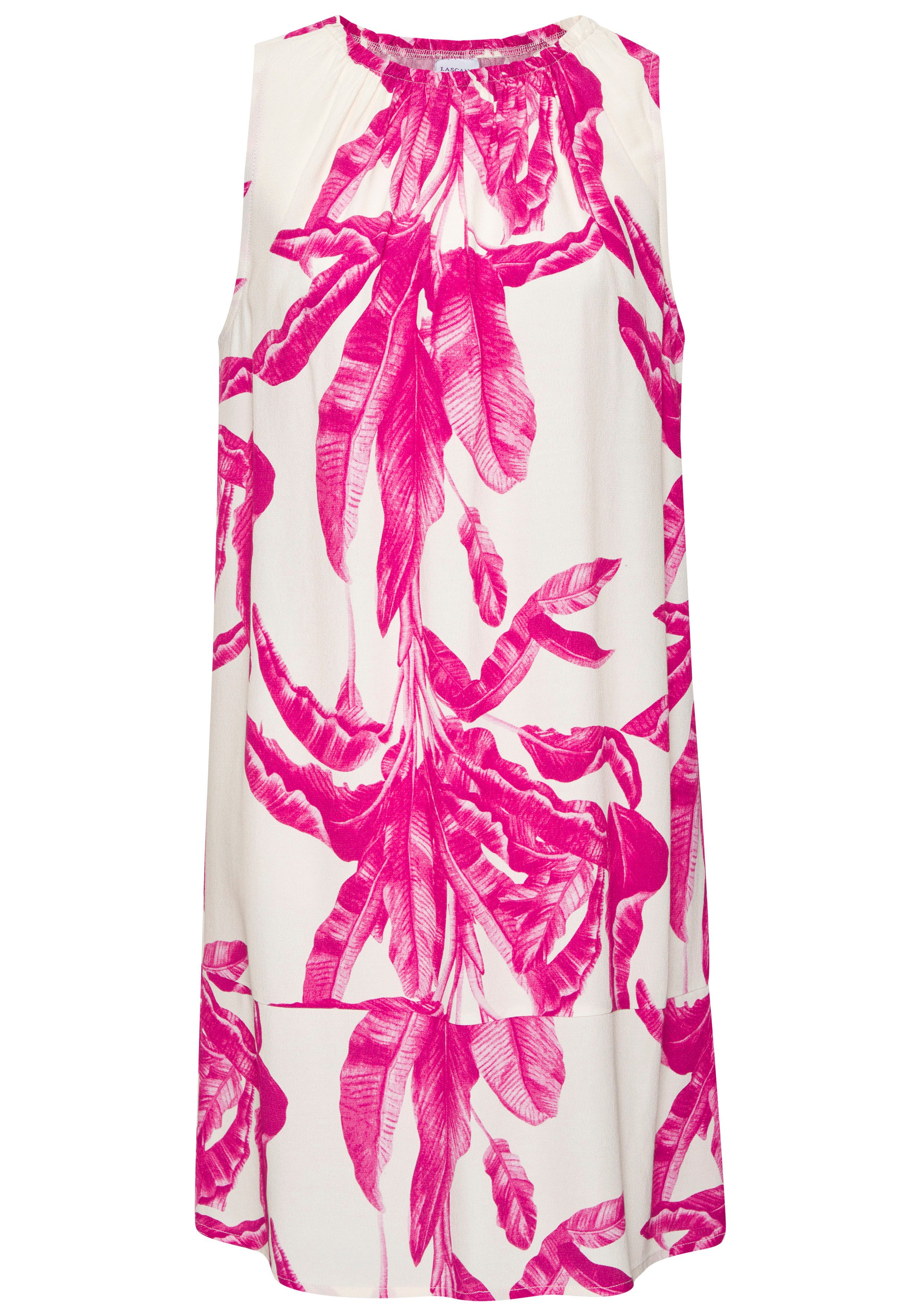 LASCANA Druckkleid mit sommerlichem Allover-Print aus Webware modisches Sommerkleid, lockere Strandkleid, Kleid in lockerer Form. € 49,99