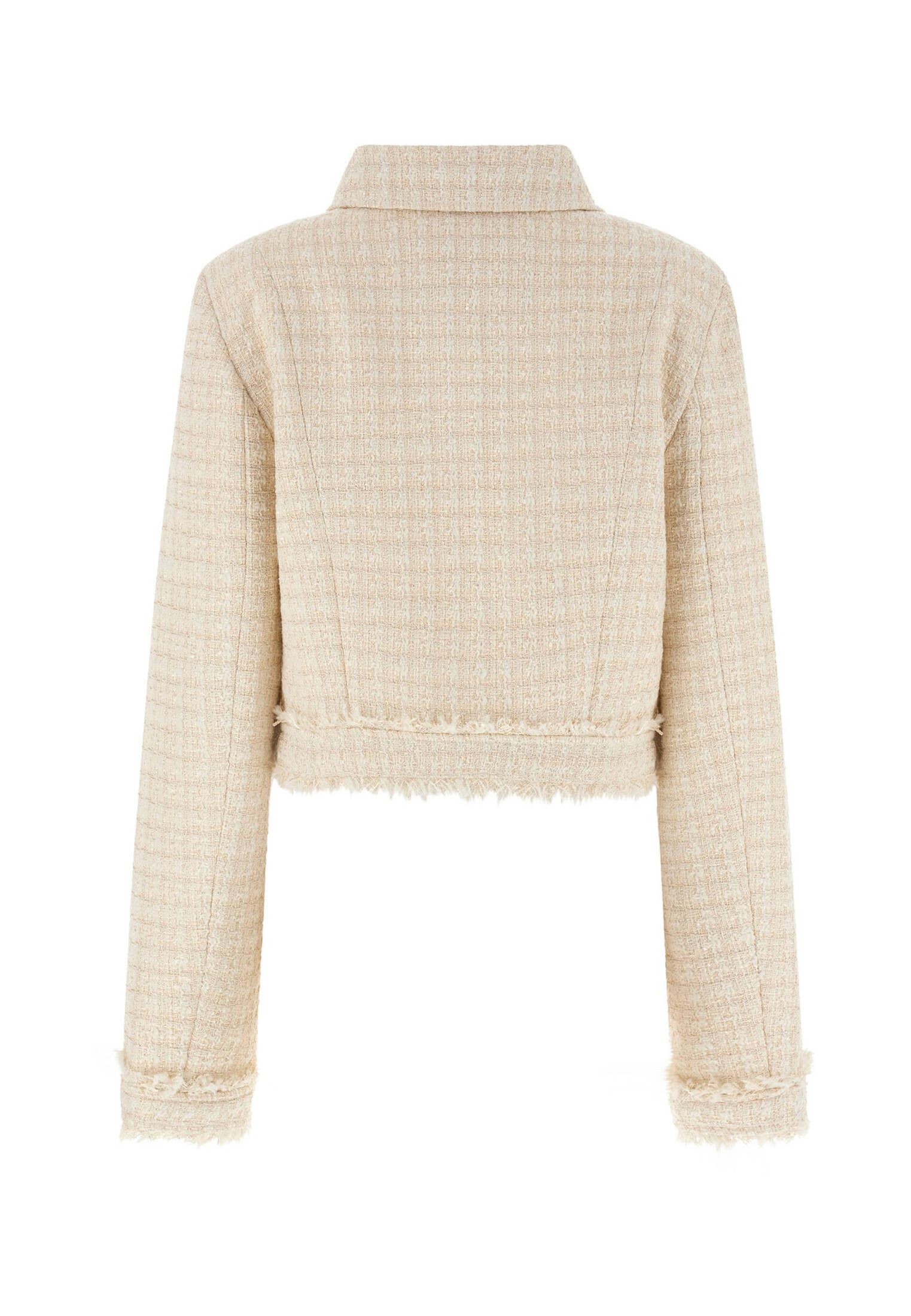Guess Sommerjacke Damen Tweed-Jacke Cropped günstig online kaufen