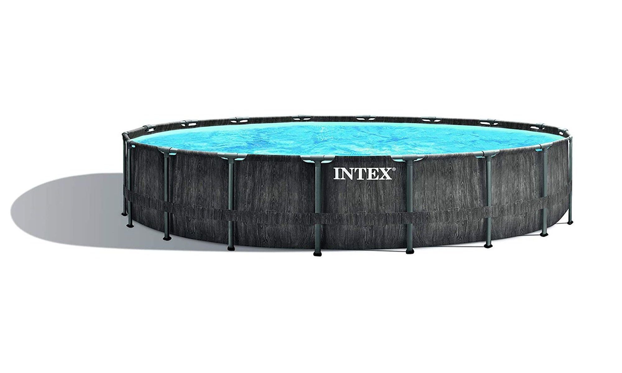 Intex Pool INTEX 26744GN - Greywood Prism Frame Pool 549x122cm + Schwimmtiere