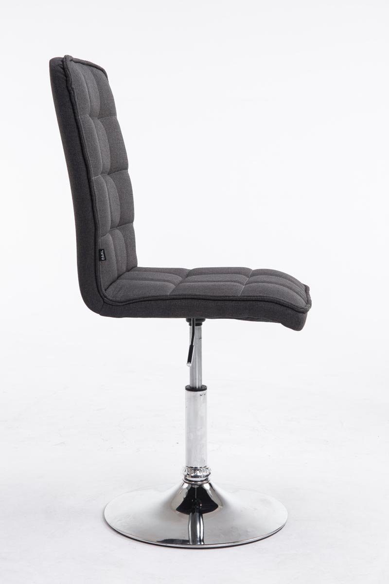TPFLiving Esszimmerstuhl Peko Two mit Sitzfläche: - Gestell: Konferenzstuhl dunkelgrau Metall chrom Stoff gepolsterter - hochwertig Wohnzimmerstuhl (Küchenstuhl Polsterstuhl), - - Esstischstuhl Sitzfläche 