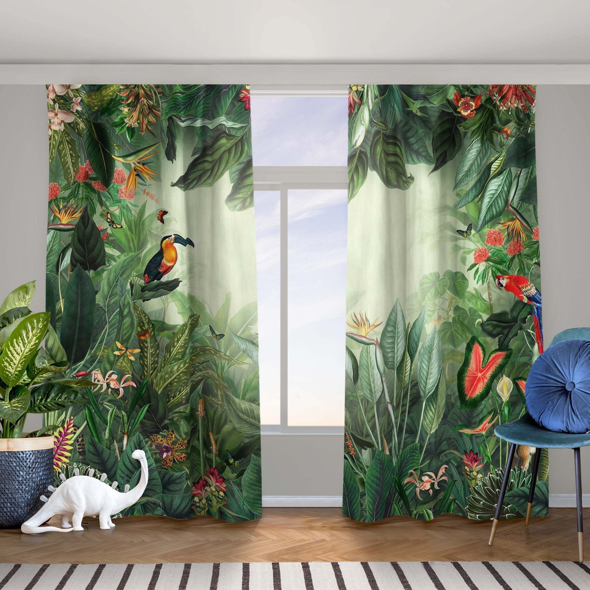 Bilderdepot24 Vorhang Gardine Natur Tropisch Vintage günstig online kaufen