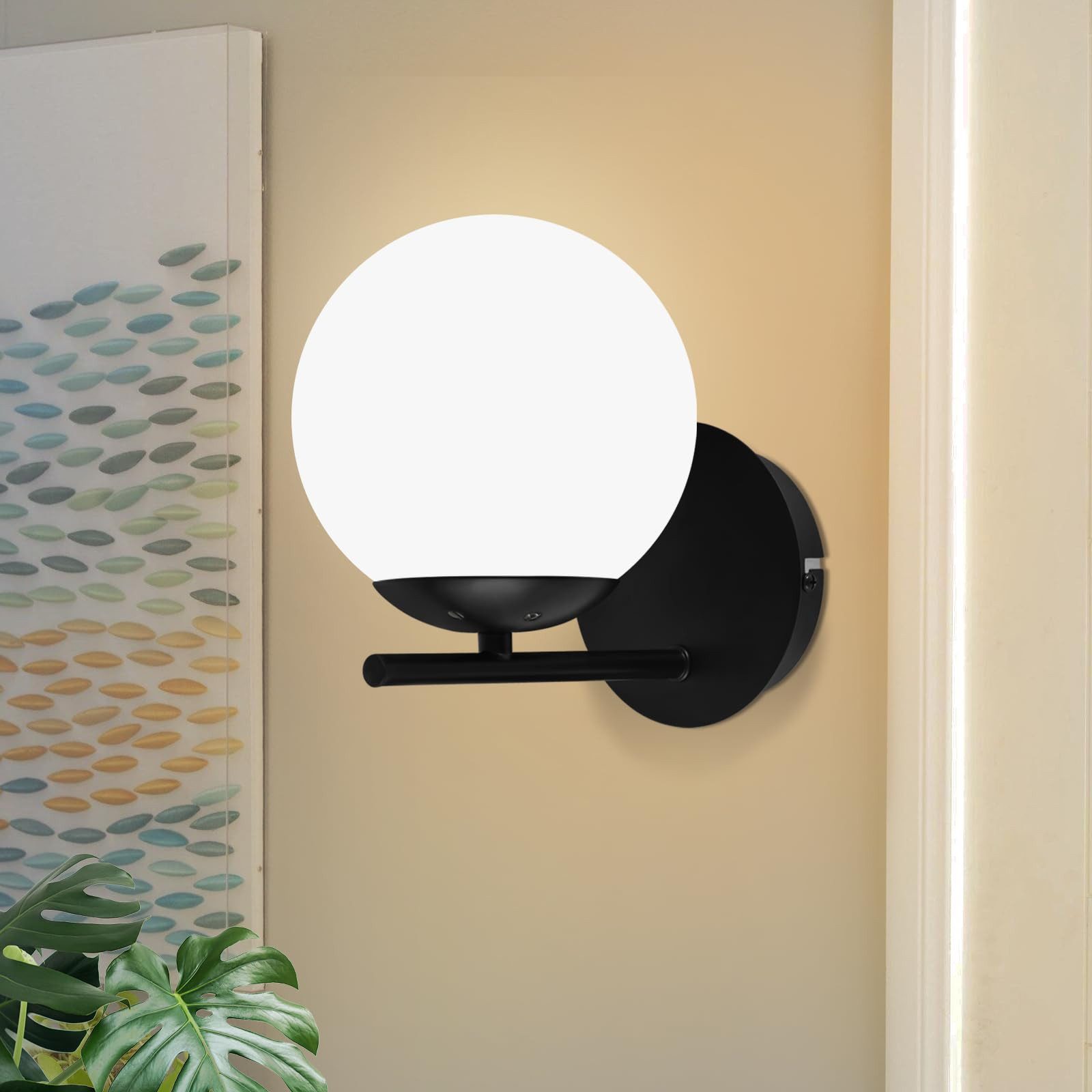 Nettlife Wandleuchte Innen Wandlampe Moderne Glas E27 Fassung, LED wechselb günstig online kaufen
