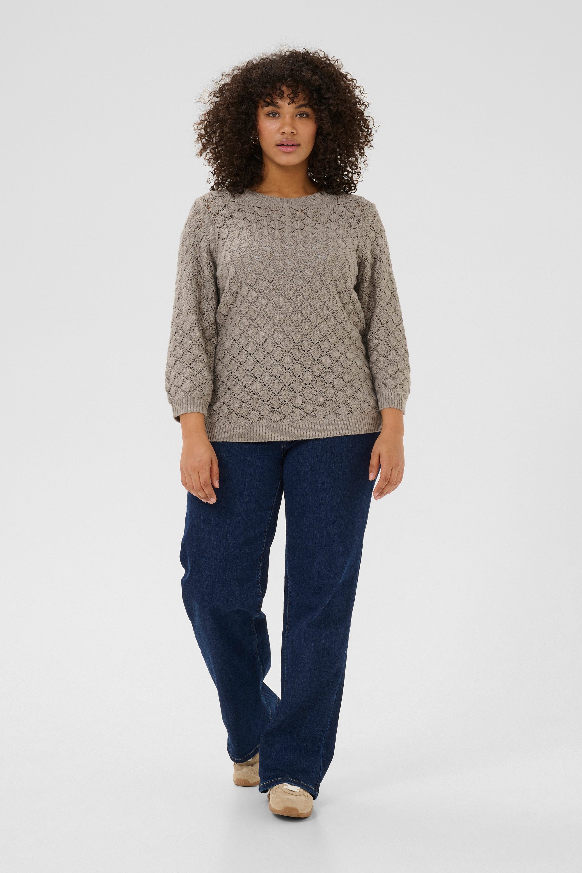KAFFE Curve Strickpullover Strickpullover KCmani Große Größen