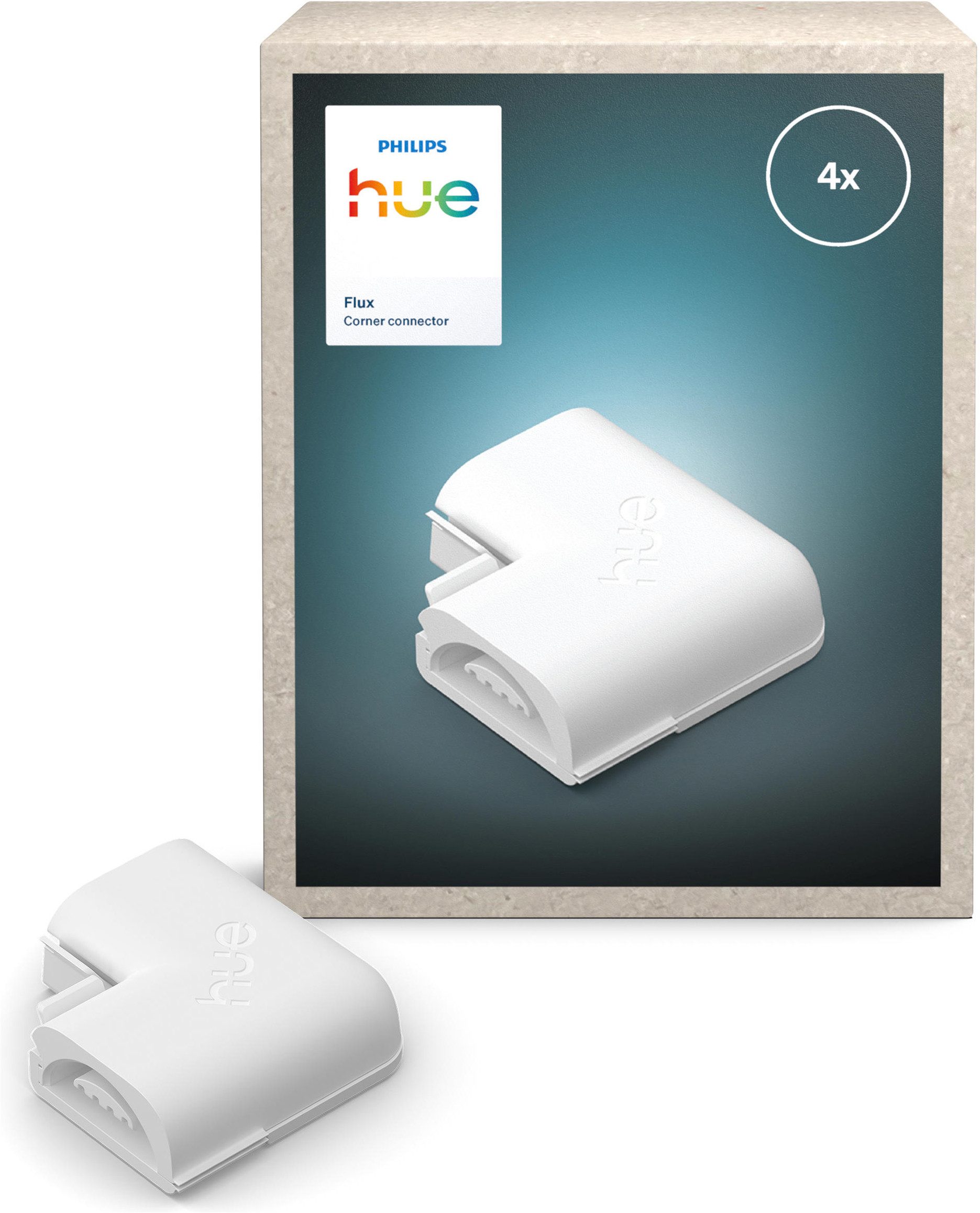 Philips Hue Kabelverbinder-Sortiment Flux Gradient LED-Streifen Zubehör, Eckverbinder, Set, 4-tlg., 4x Philips Hue Flux Gradient Lightstrip Zubehör, Eckverbinder