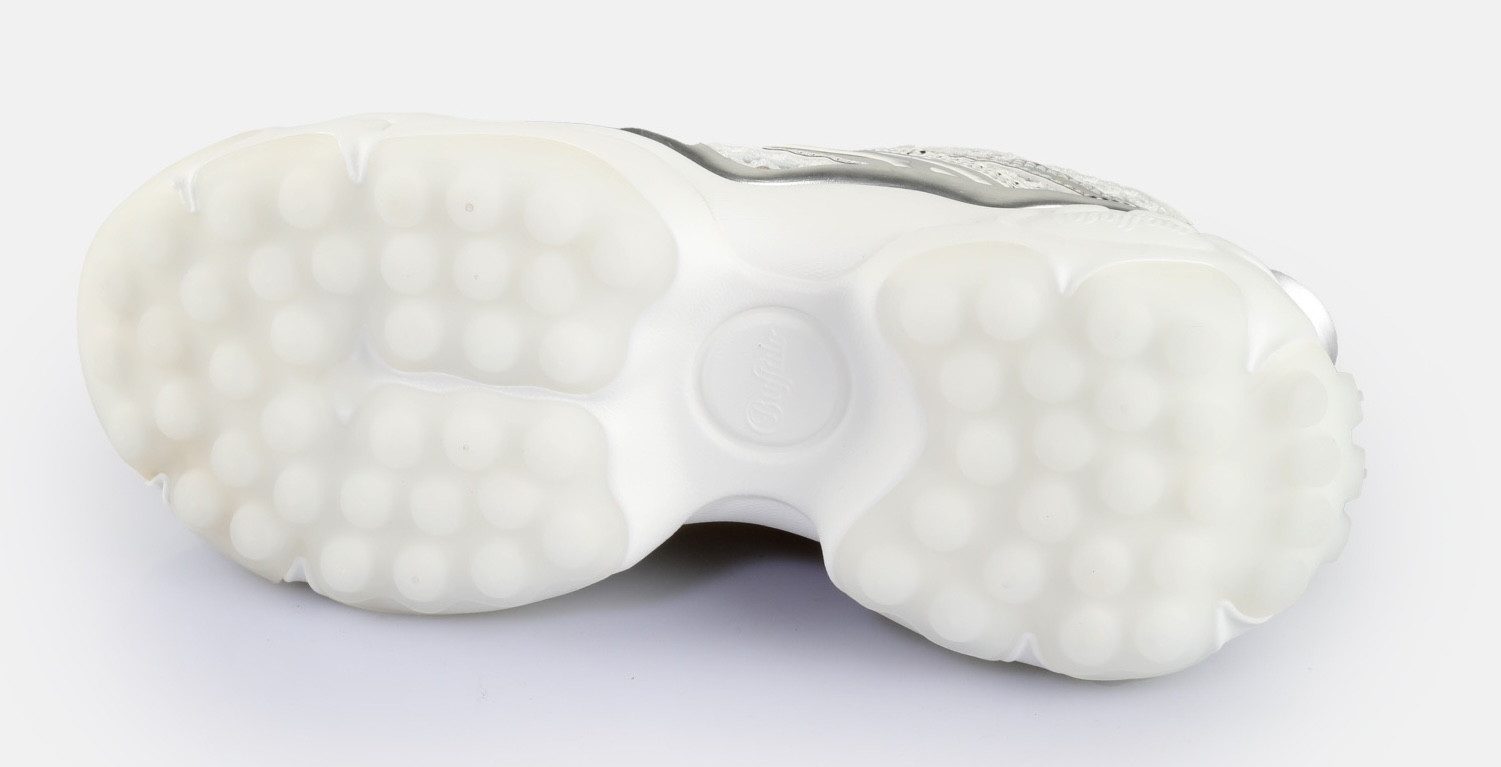 Buffalo SCORE TEC Plateausneaker, Ugly Sneaker, Schnürschuh, Freizeitsneaker in cooler Metallic-Optik