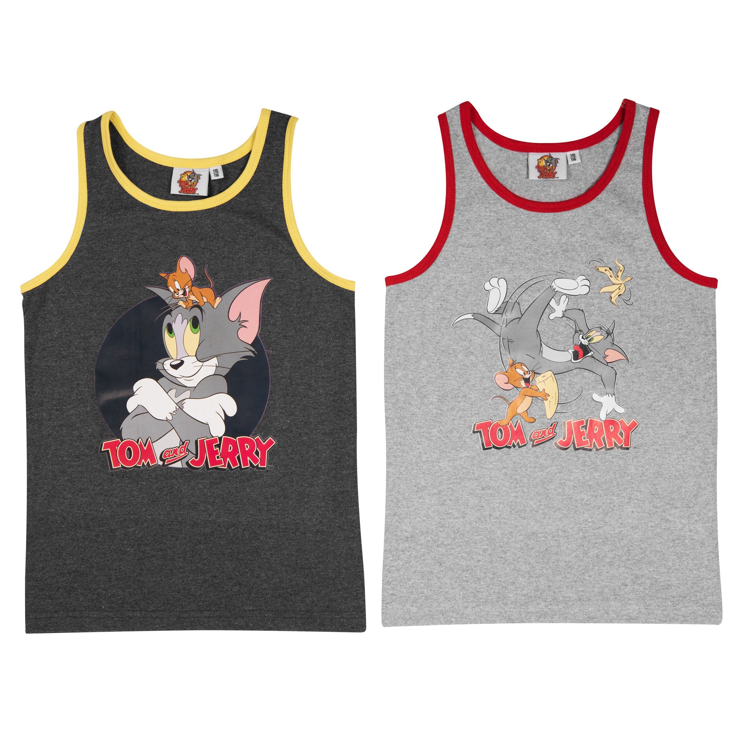 Unterhemd und Grau United Labels® für (2er Unterhemd Tom Jerry Jungen Pack)