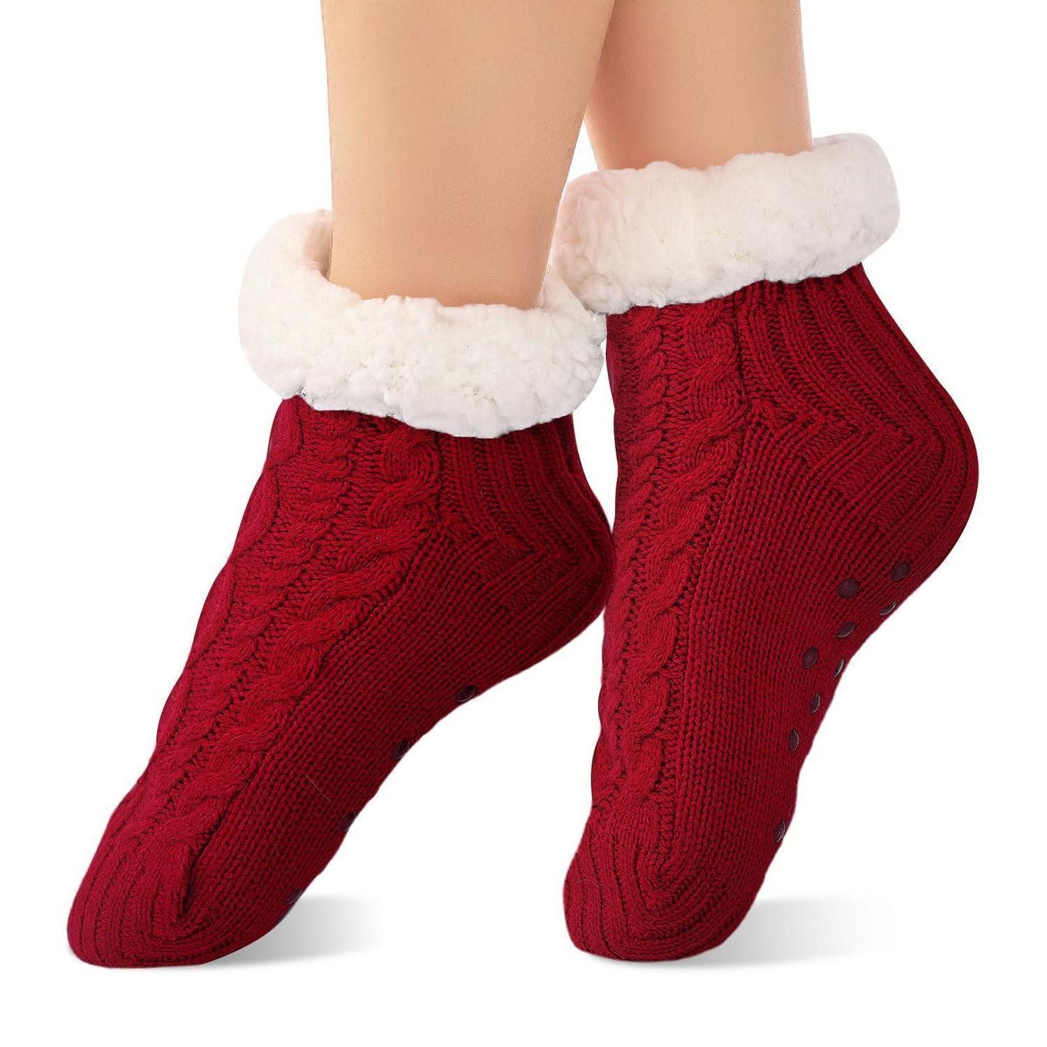 LuxusKollektion Kuschelsocken Kuschelsocken Damen rot 36-44