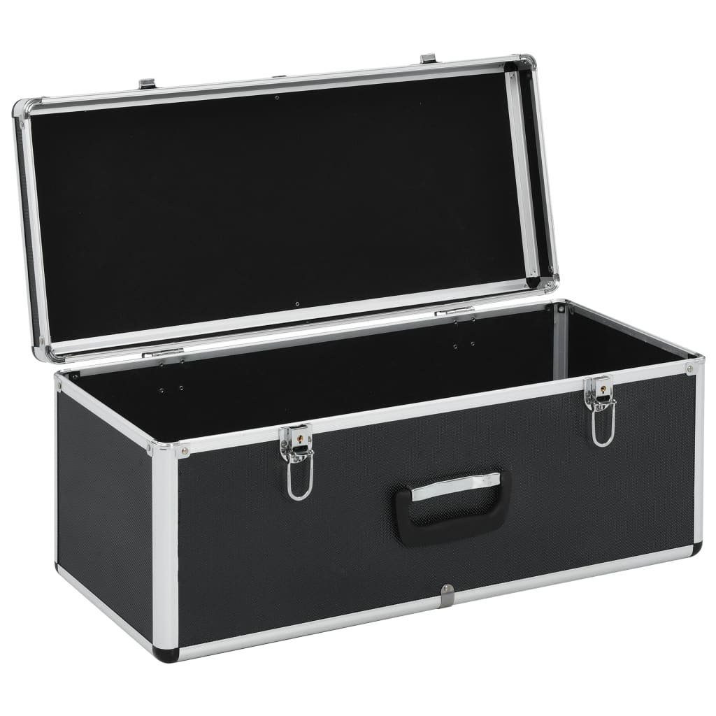 Aufbewahrungskoffer vidaXL St) Schwarz Stk. 2 Aluminium (2 Werkzeugbox
