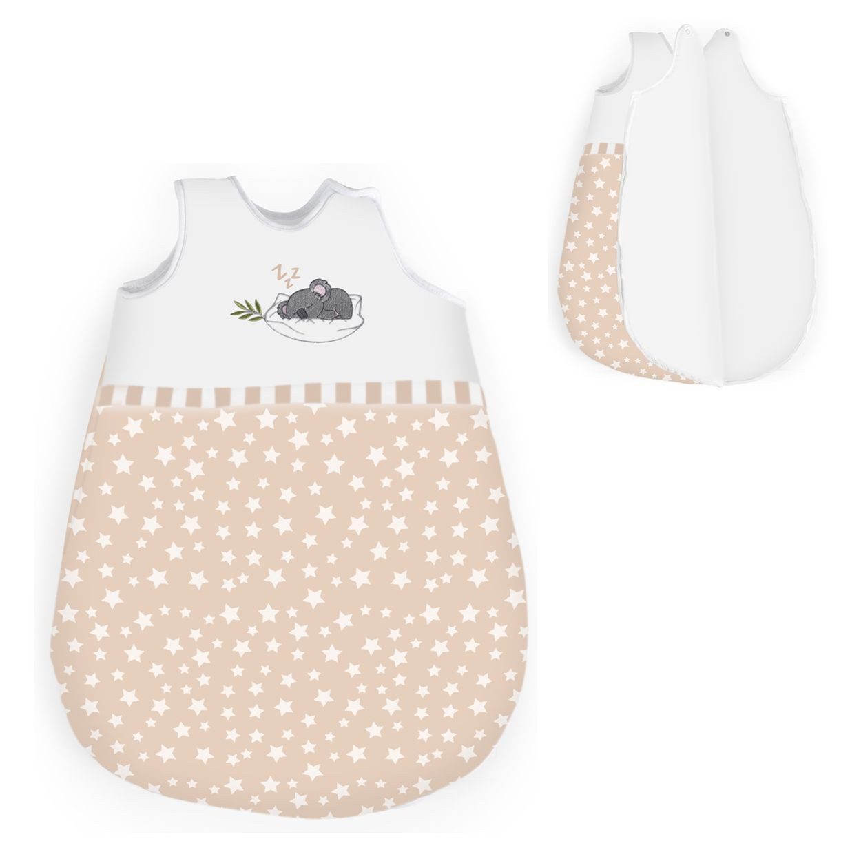 Moni Babyschlafsack Baby Schlafsack Koala (1 tlg), Länge 60 cm Breite 42 cm 100% Baumwolle, Druckknöpfe