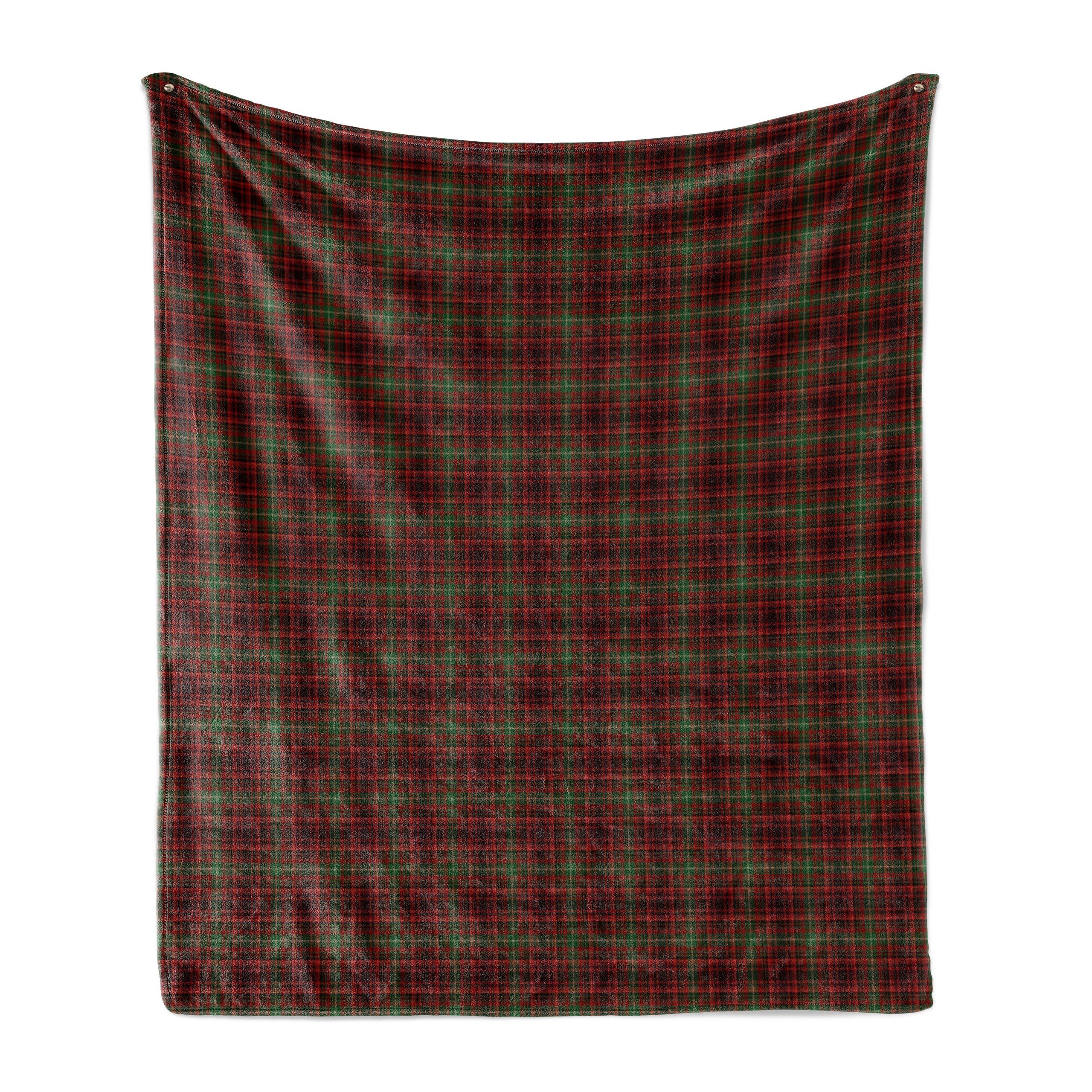 Wohndecke Gemütlicher Plüsch für den Innen- und Außenbereich, Abakuhaus, Plaid Scottish Stil Illustration