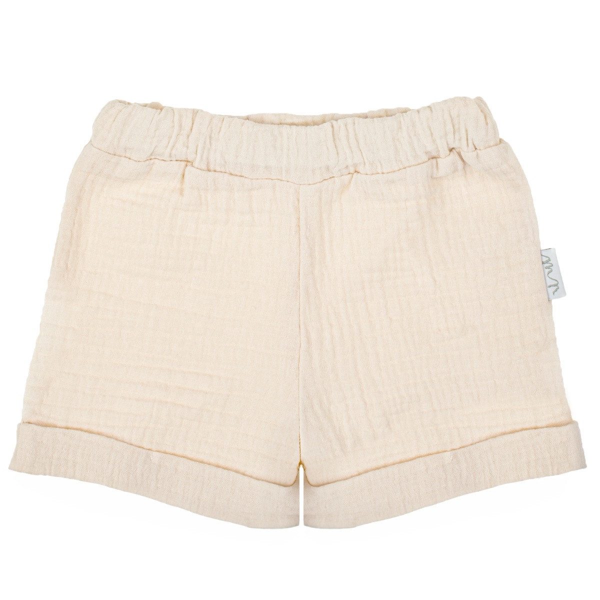Shorts Musselin Baumwollshorts, Jungen, beige oder blau