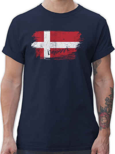 Shirtracer T-Shirt Dänemark Vintage Fussball EM 2024