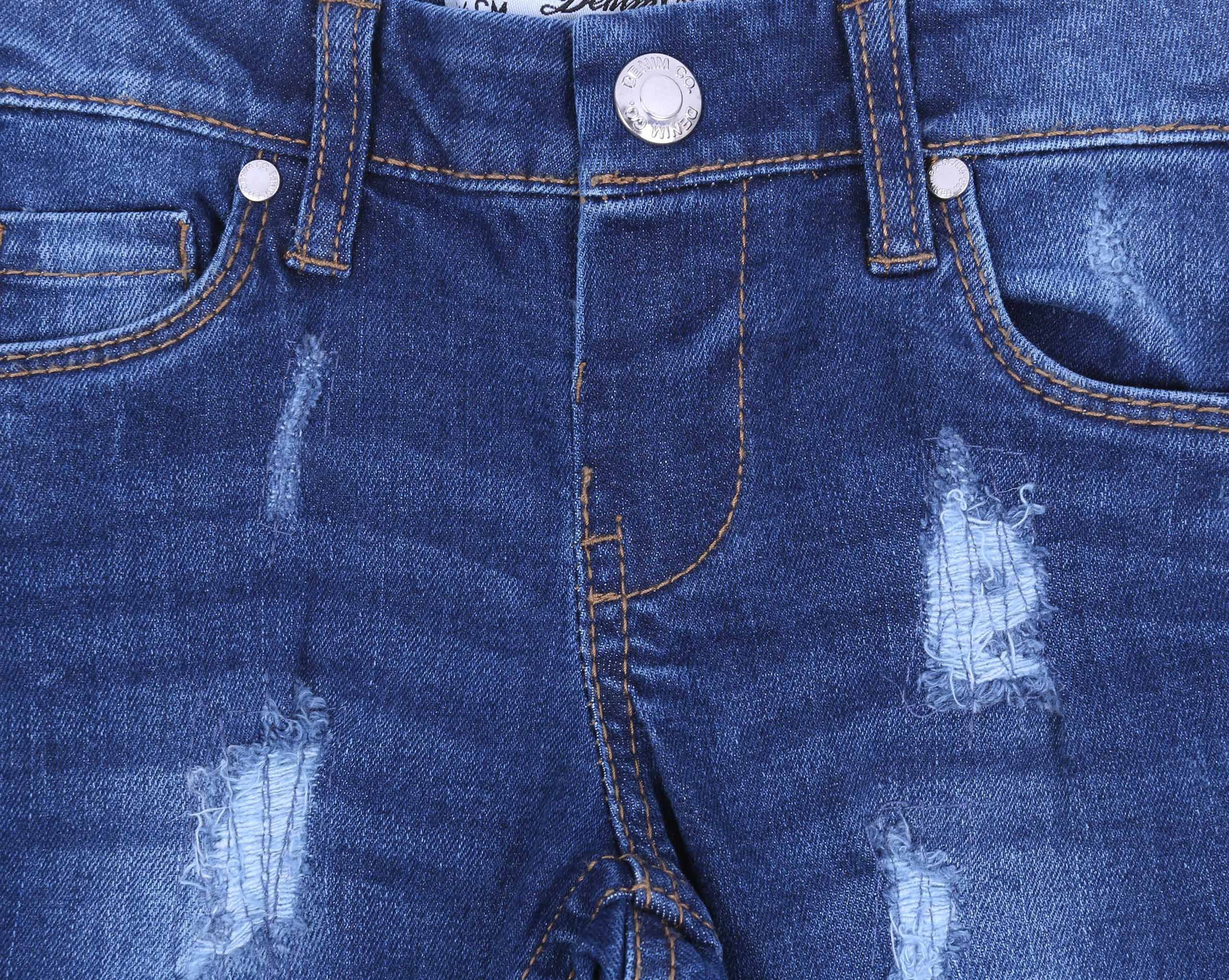 Sarcia.eu Lange Unterhose Jeanshose mit Rosen gemusert DENIM CO. 2-3 Jahre