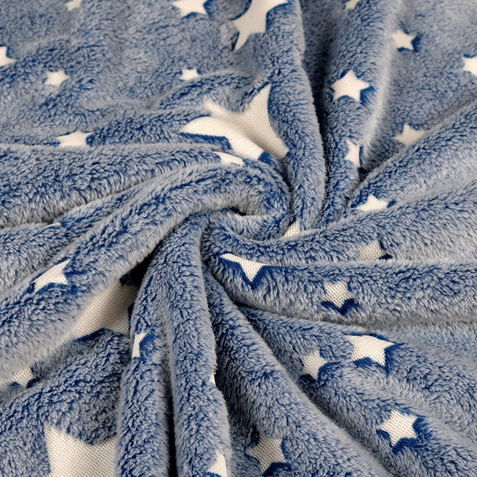 Kinder Bettwäsche, Muster, Flanell Geschenk Tagesdecke Fleece, für Sofa Rosnek, Leuchtendes Blau Babydecke