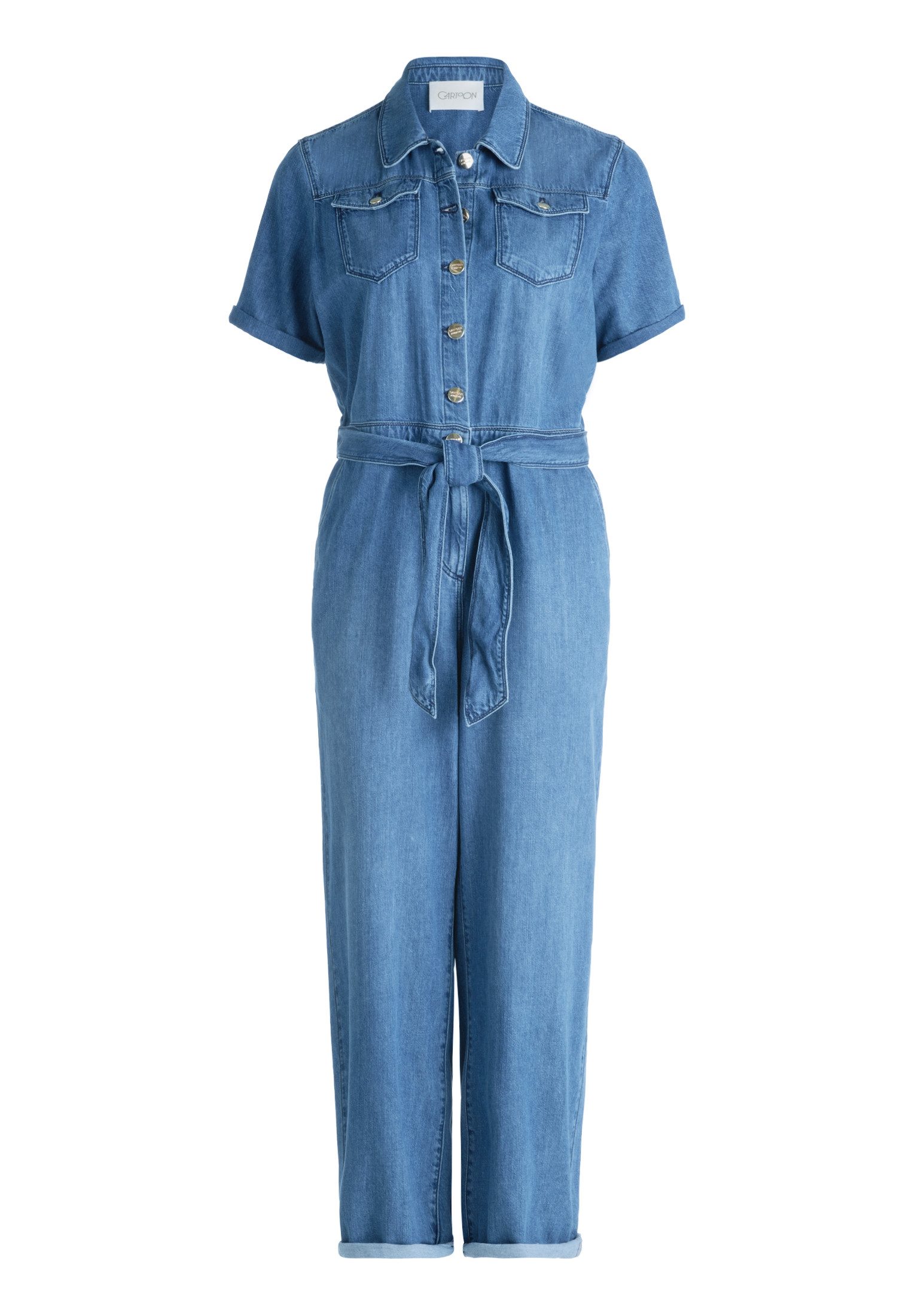 Cartoon Overall Damen mit Bindegürtel (1-tlg) Design günstig online kaufen