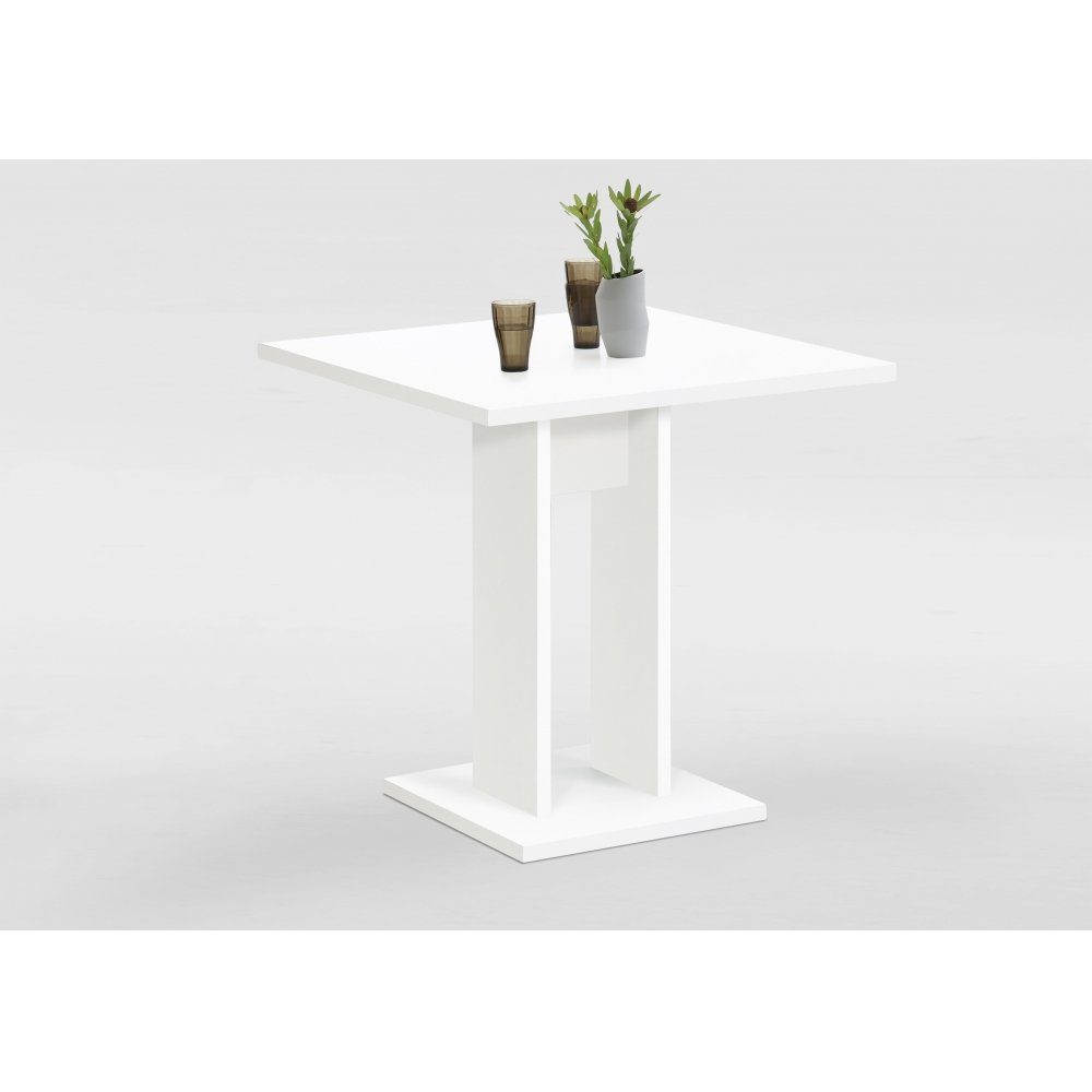 FMD Möbel Esstisch Tisch Esszimmertisch Küchentisch Beistelltisch ca. 70 x 70 cm BANDOL Weiß FMD