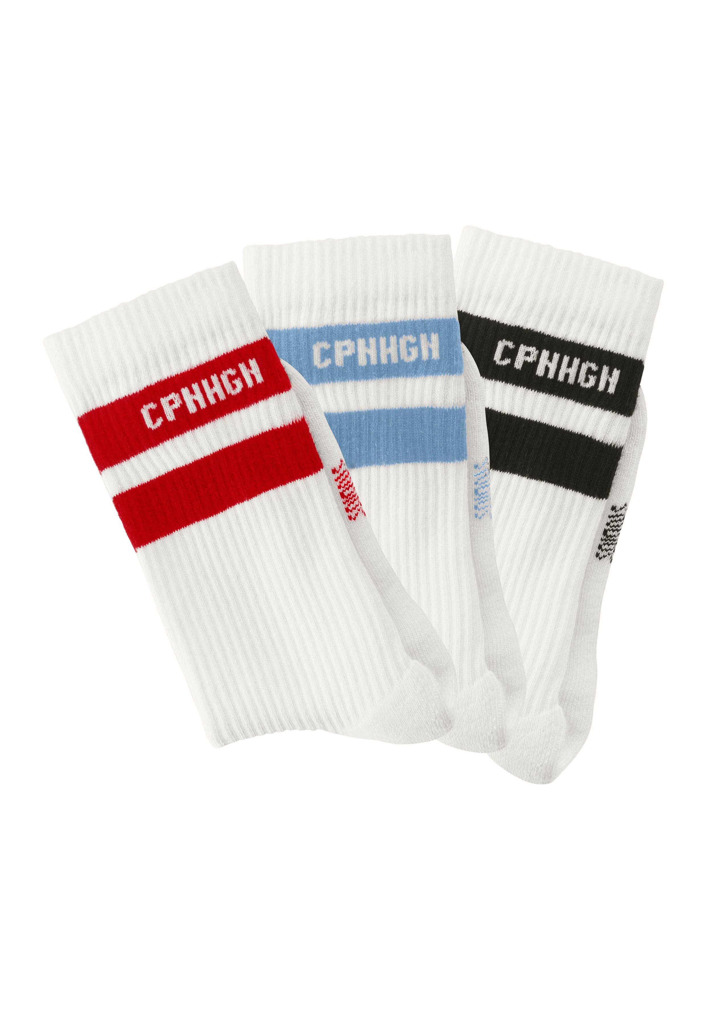 Copenhagen Studios Tennissocken, (Packung, 3 Paar), mit Streifendesign und günstig online kaufen