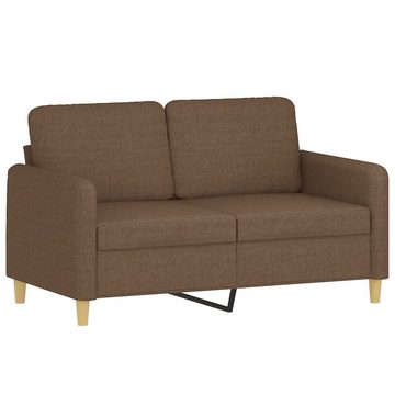 vidaXL Sofa 3-tlg. Sofagarnitur mit Kissen Braun Stoff