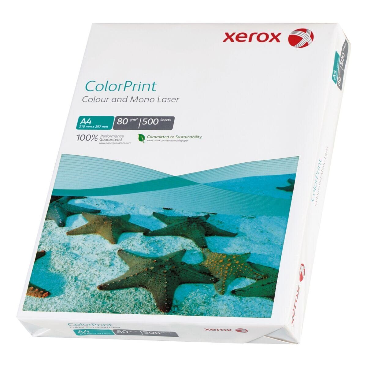Xerox Farblaser-Druckerpapier ColorPrint, Format 80 Blatt A4, g/m², CIE, 171 DIN 500