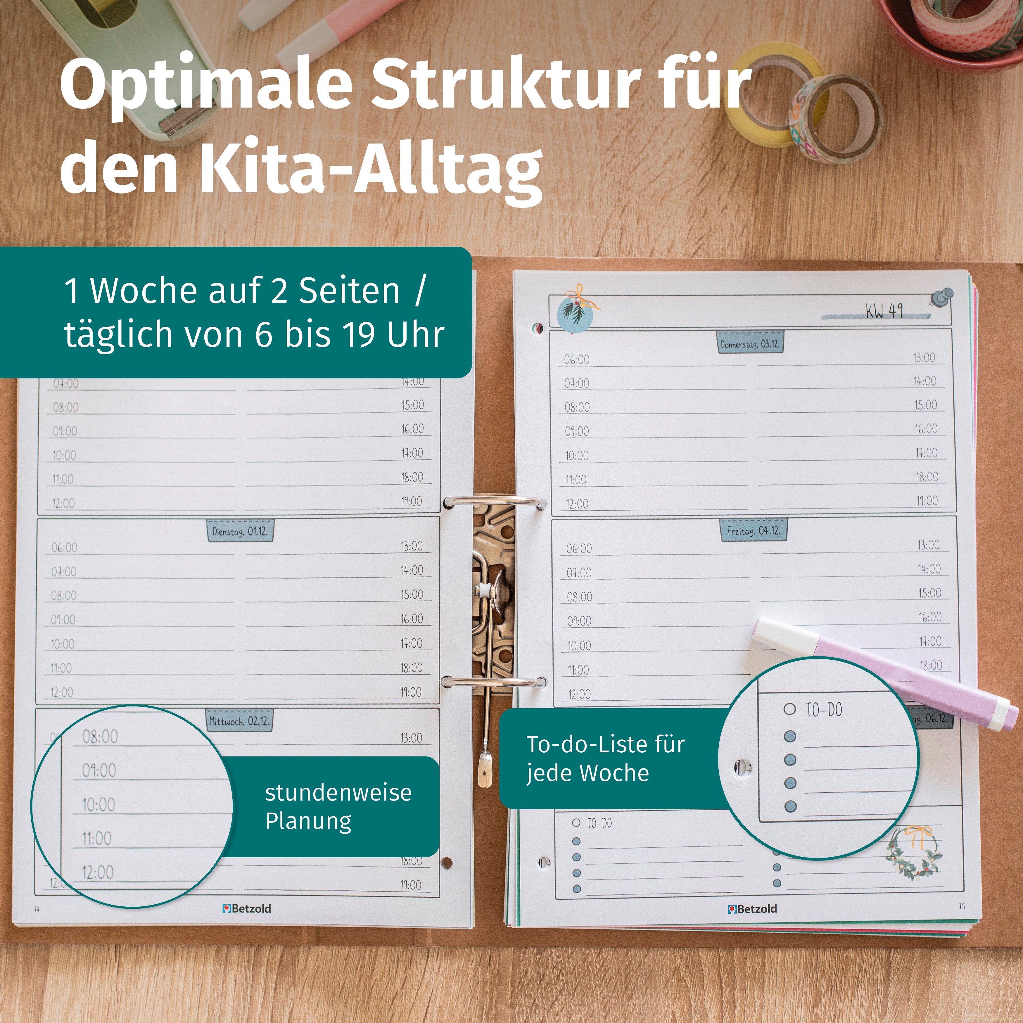 Betzold Lehrerkalender Kita-Planer, Loseblattsammlung DIN A4