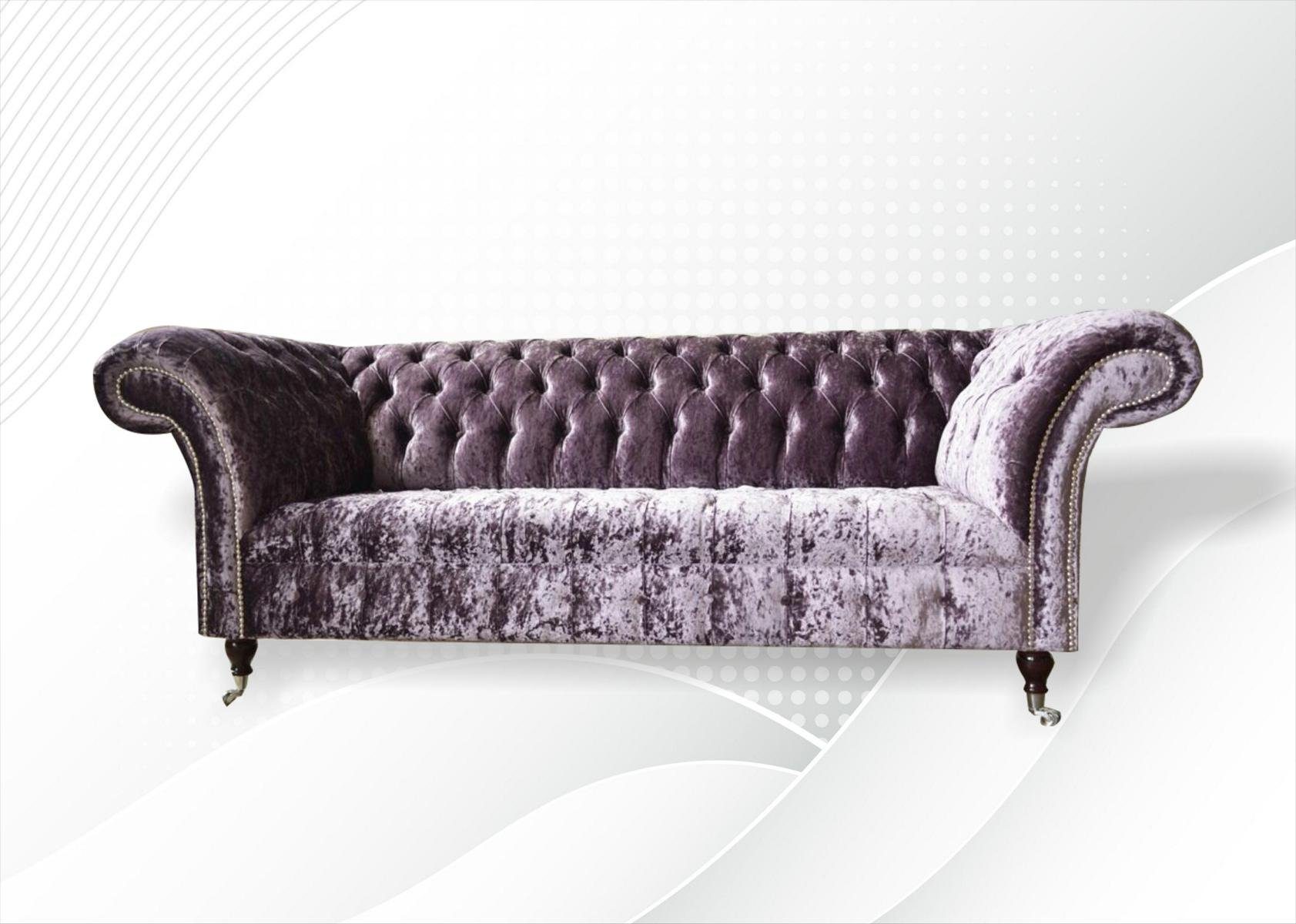 JVmoebel Chesterfield-Sofa, Chesterfield 3 Sitzer Sofa Design Sofa Couch 225 cm