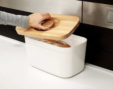 Joseph Joseph Brotkasten Bread Bin, Bambus, Polyprophylen (PP), (1-tlg), mit Schneidebrettdeckel