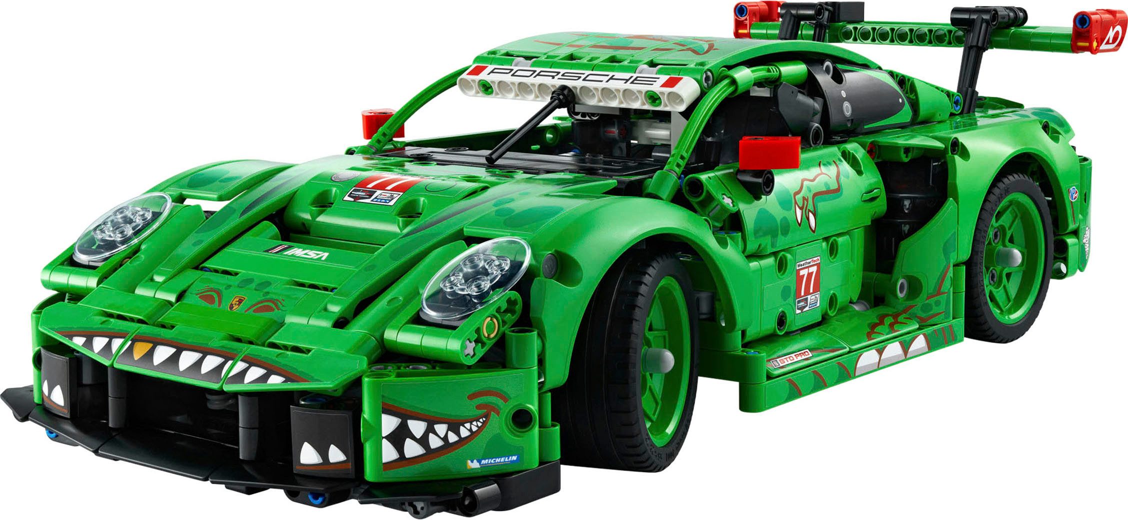 LEGO® Porsche 911 GT3 R REXY AO Racing Rennwagen (42224), LEGO Technic Konstruktionsspielsteine, (1313 St)