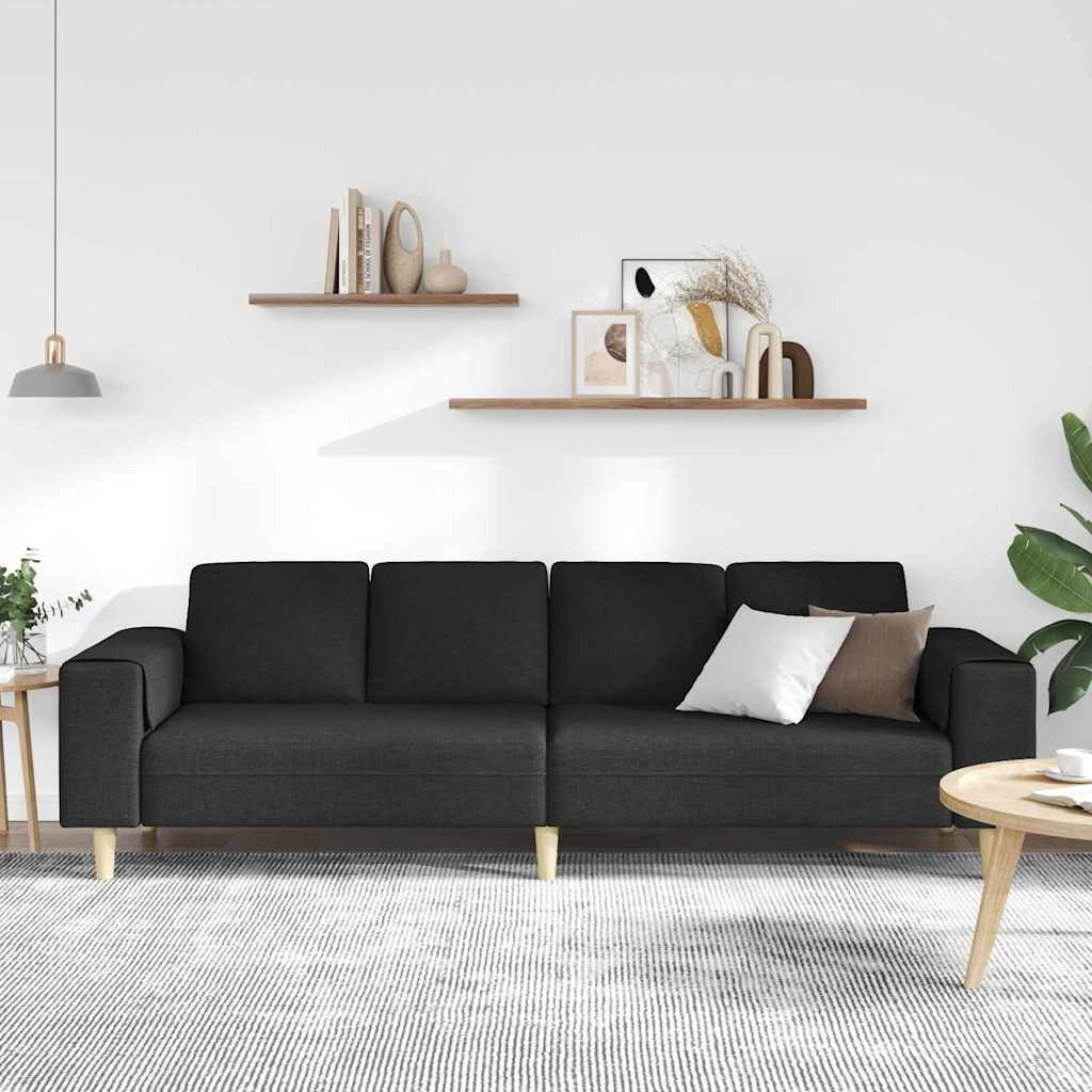vidaXL Sofa Sofa Set Schwarz Stoff, 1 Teile günstig online kaufen