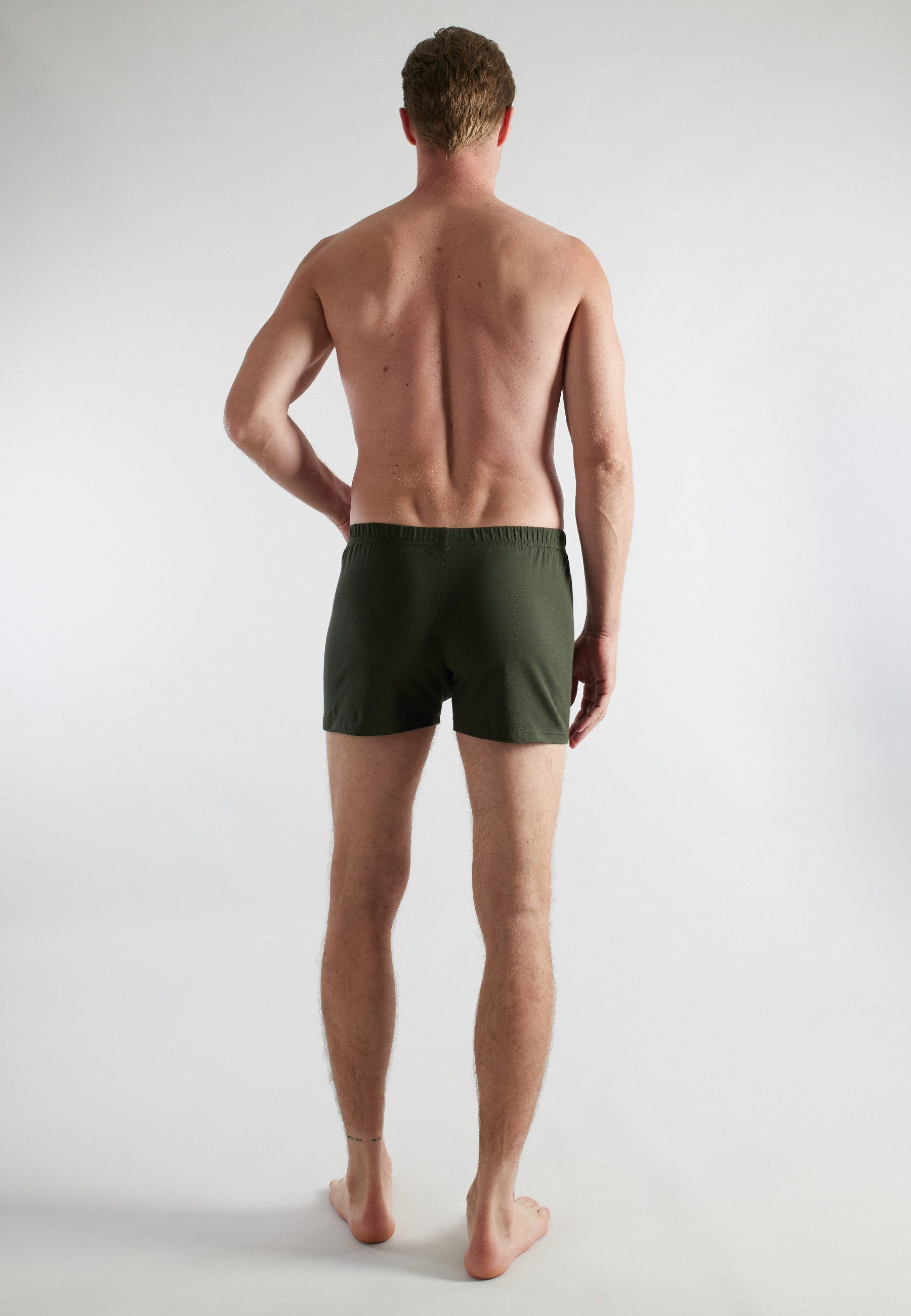 CECEBA Boxershorts CECEBA Herren Boxershort grün uni 2er Pack (2-St)