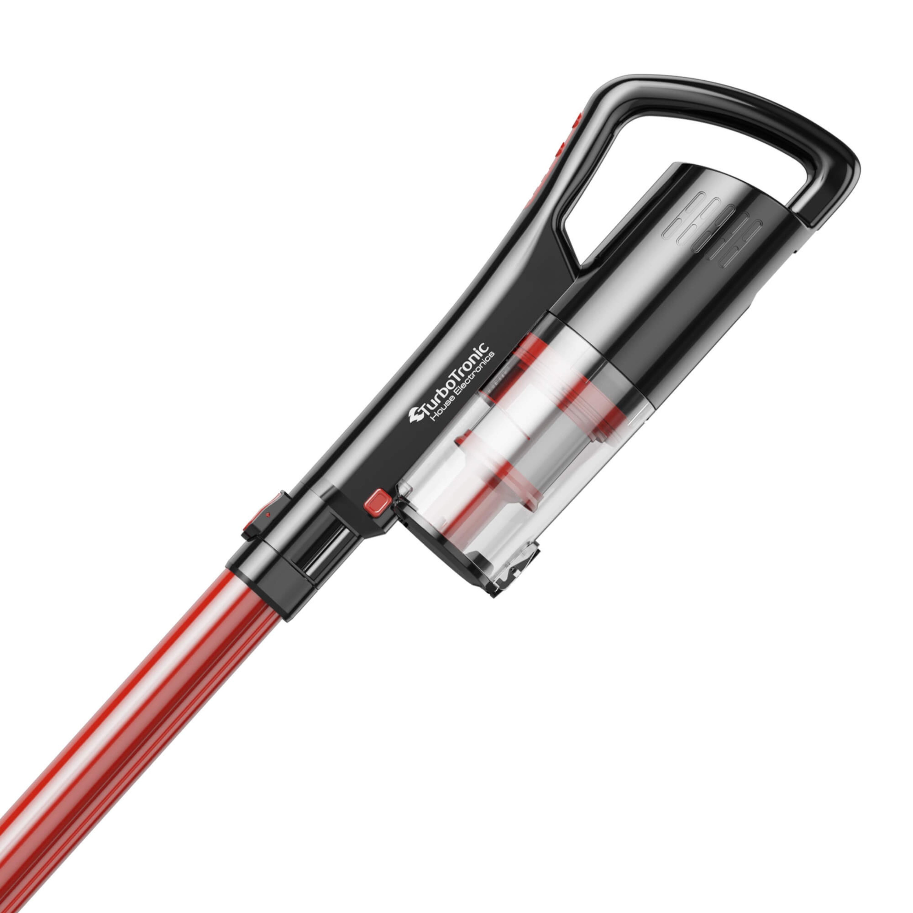 TurboTronic by Z-Line Akku-Hand-und Stielstaubsauger 120 Watt TurboTronic 11 kpA mit Laser Kabellos Staubsauger, 120 W, beutellos, 2-in-1 Akku-Staubsauger, faltbares Saugrohr, Laser-Technologie