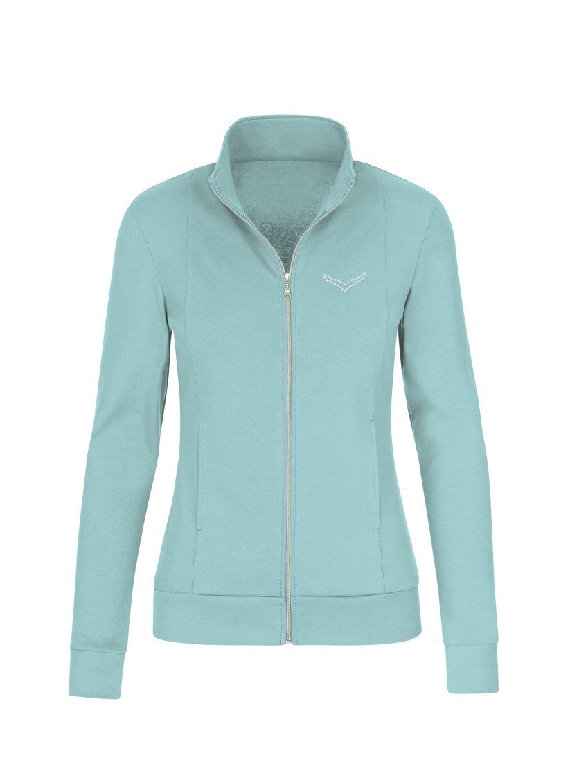Trigema Sweatjacke TRIGEMA Jacke veredelt mit Kristallsteinen (1-tlg) günstig online kaufen