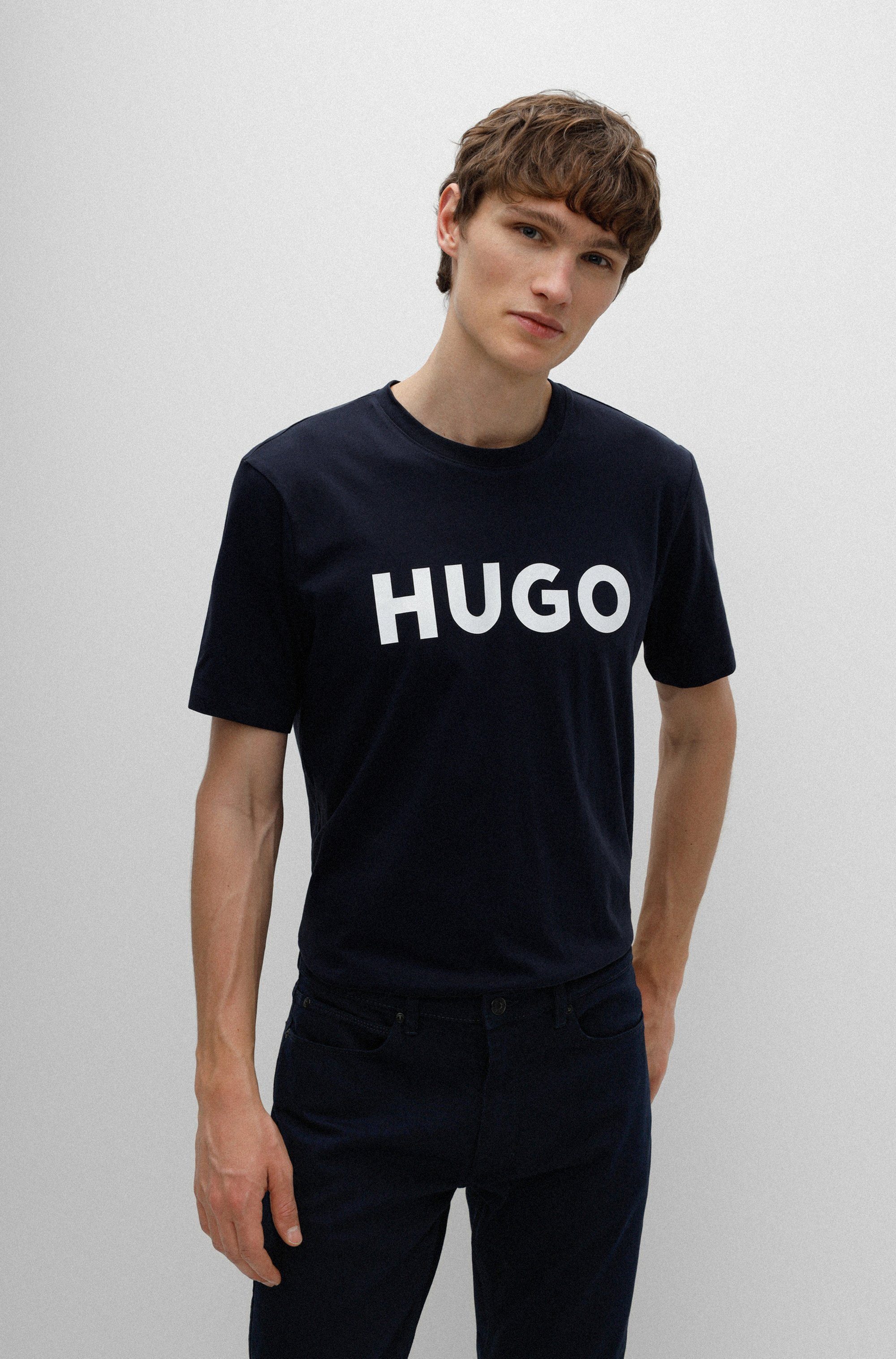 HUGO T-Shirt Dulivio Rundhalsausschnitt, Regular Fit, Must have Basic
