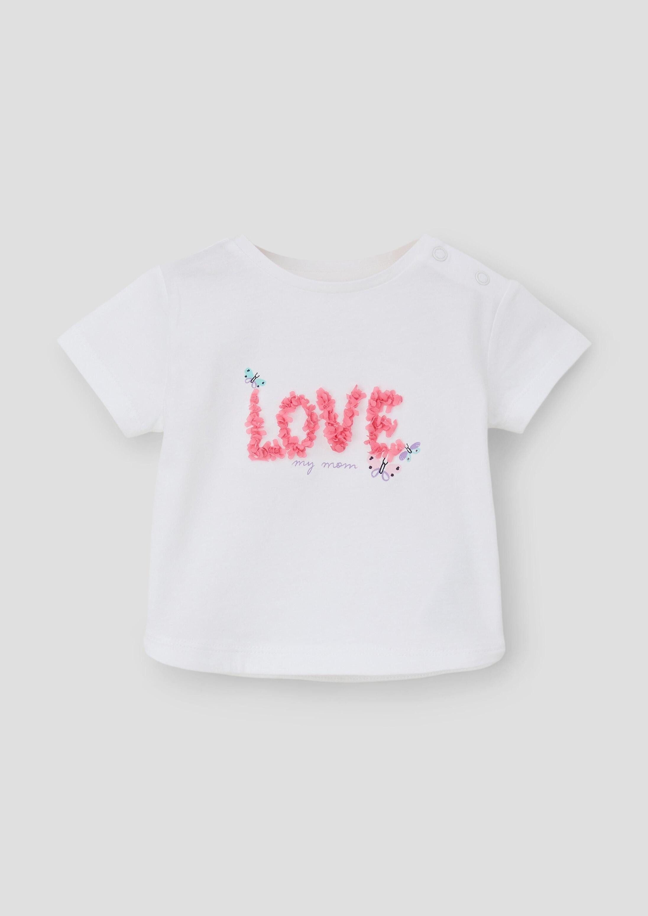 s.Oliver Kurzarmshirt T-Shirt T-Shirt mit Glitzerprint