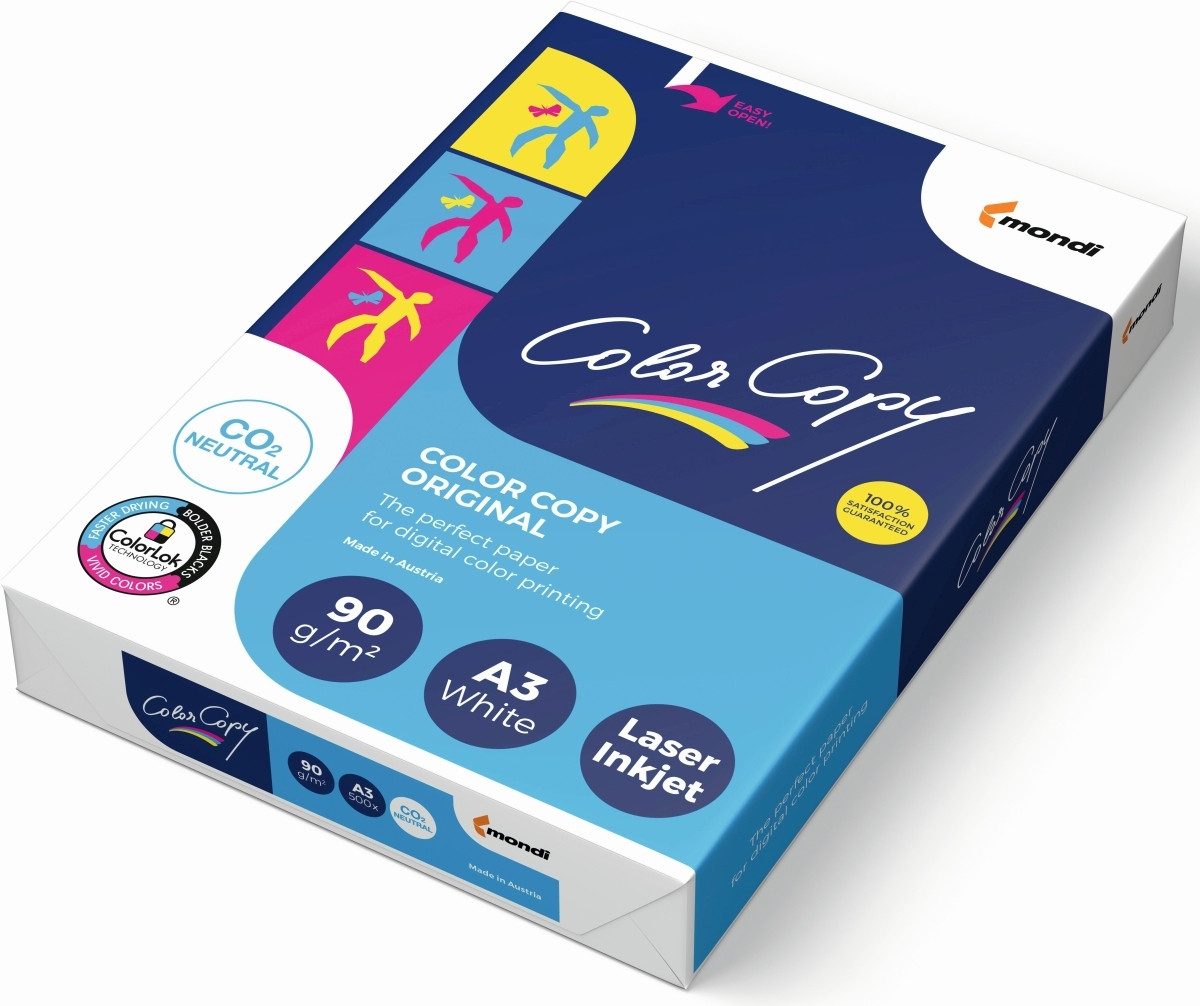 Mondi Business Paper Kopierpapier Farbkopierpapier Mondi Color Copy A3 90g VE=500 Blatt.