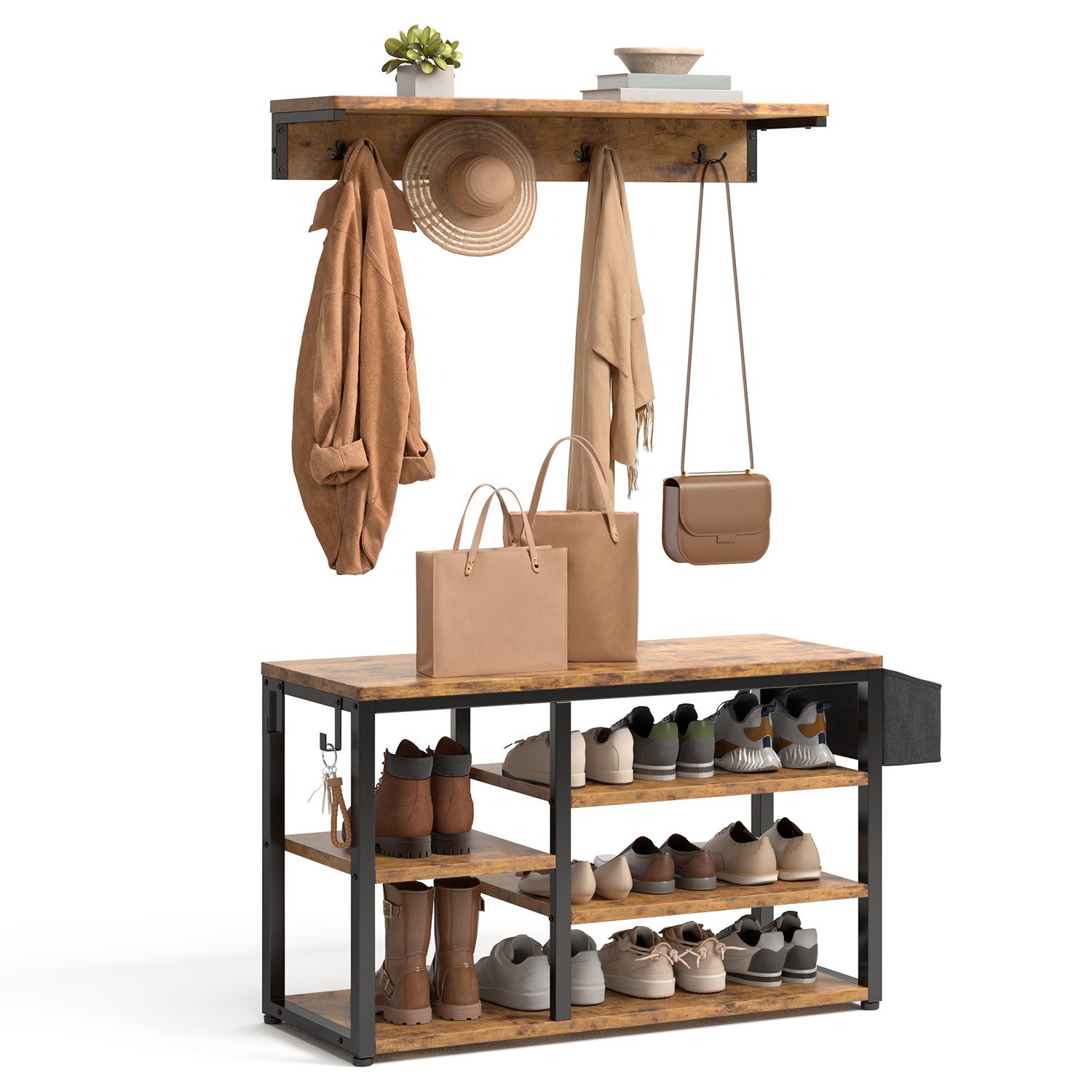 Bealife Garderoben-Set,2 Set, Wandgarderobe und Schuhregal günstig online kaufen