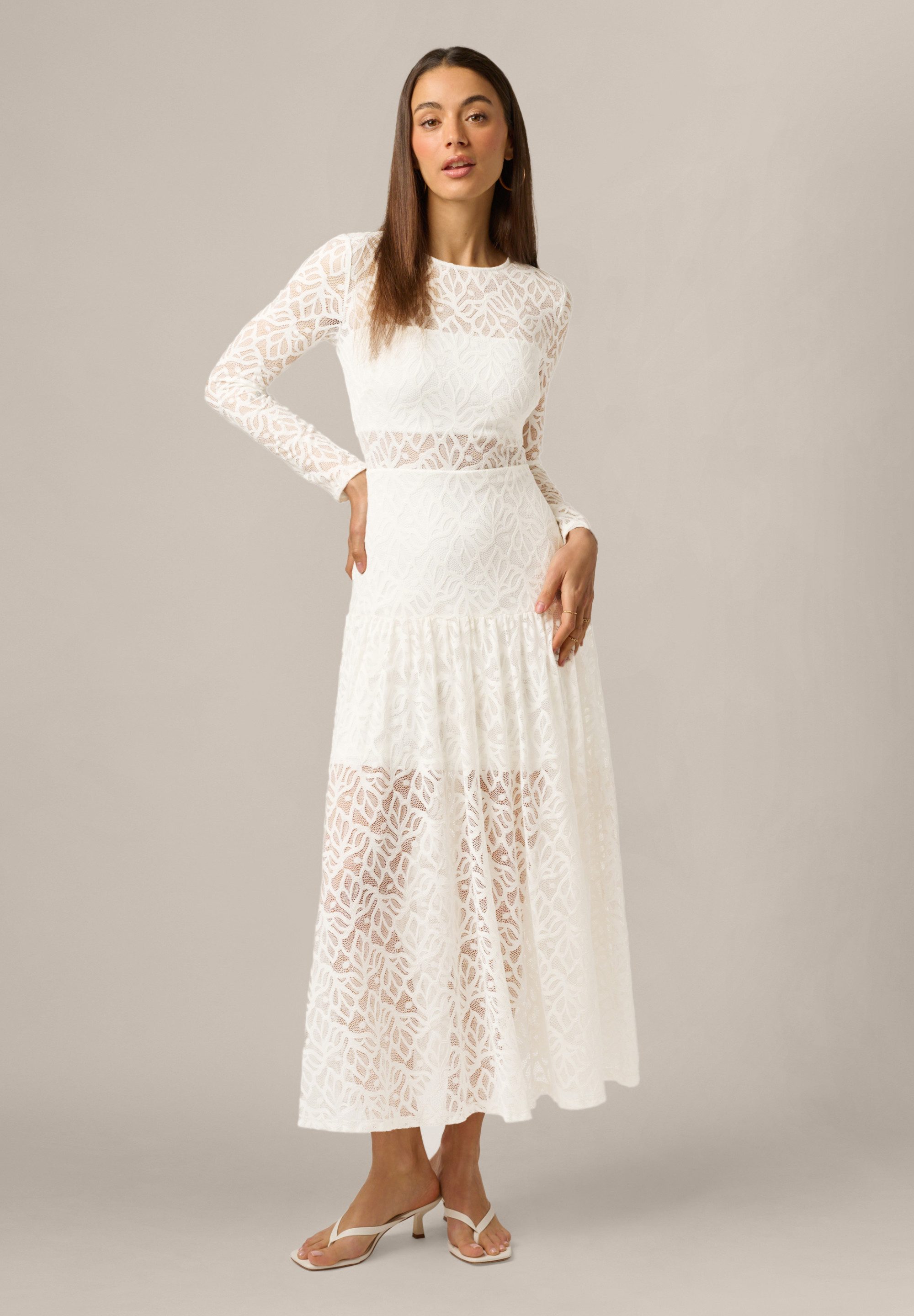 Adrianna Papell Midikleid Lace Midi Dress Weiches und romantisches knöchellanges Midikleid