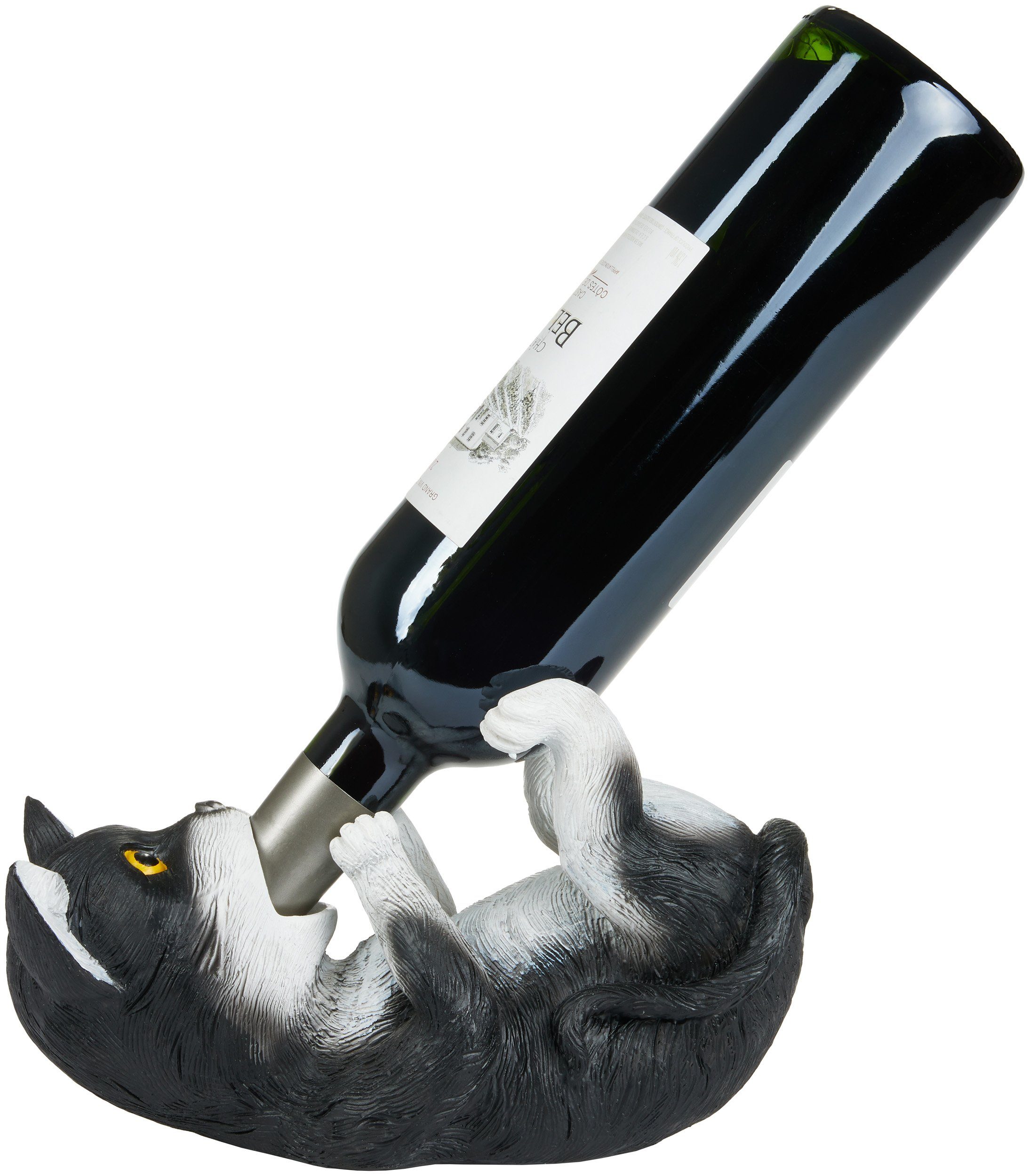 Weinflaschenhalter Durstige Katze - Flaschenhalter Trinkende Tiere