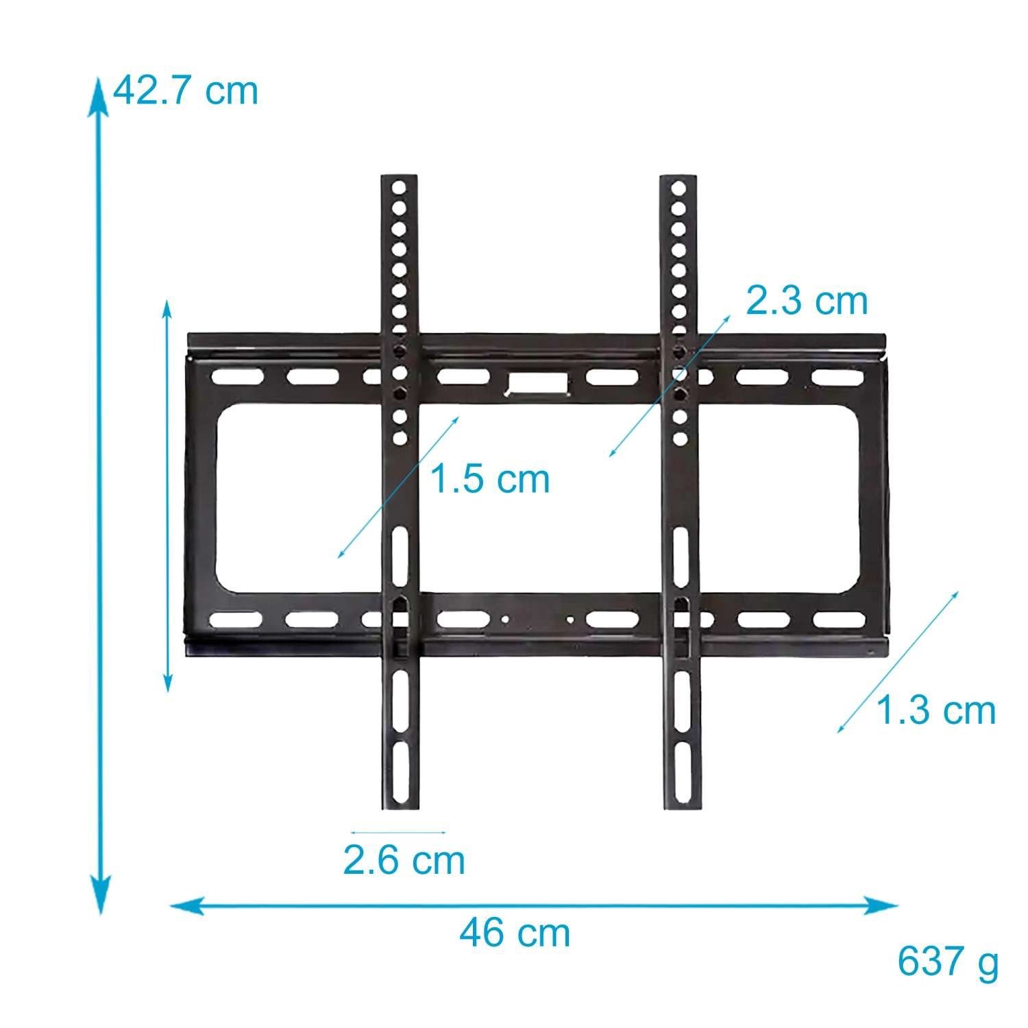 Intirilife TV-Wandhalterung, (bis 65 Zoll, 1-tlg., Fernseher TV Wandhalterung VESA 200x200 mm bis 400x400 mm 25-65 Zoll)