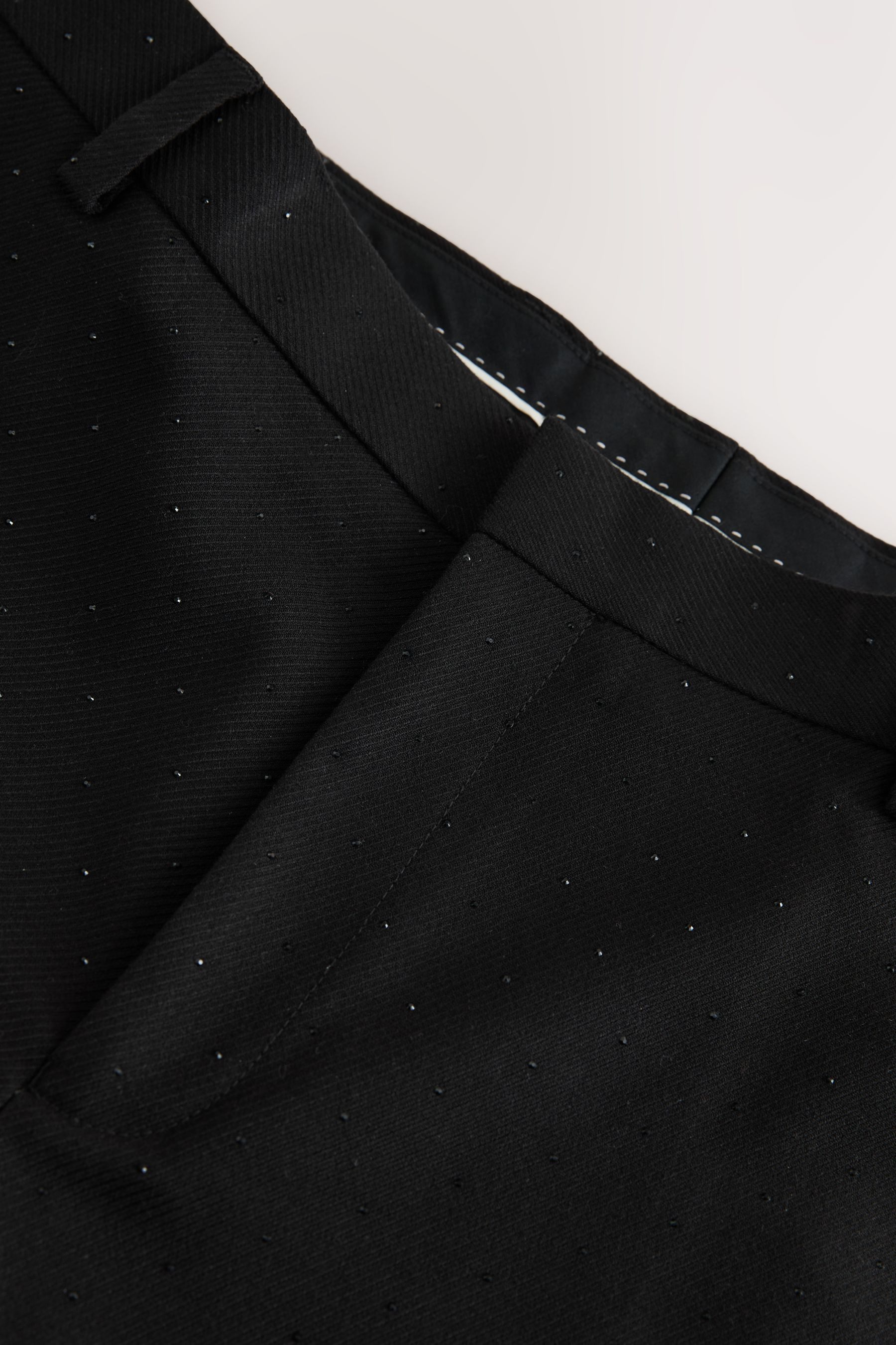 Next Anzughose Slim Fit Smokinganzughose mit Pailletten (1-tlg)