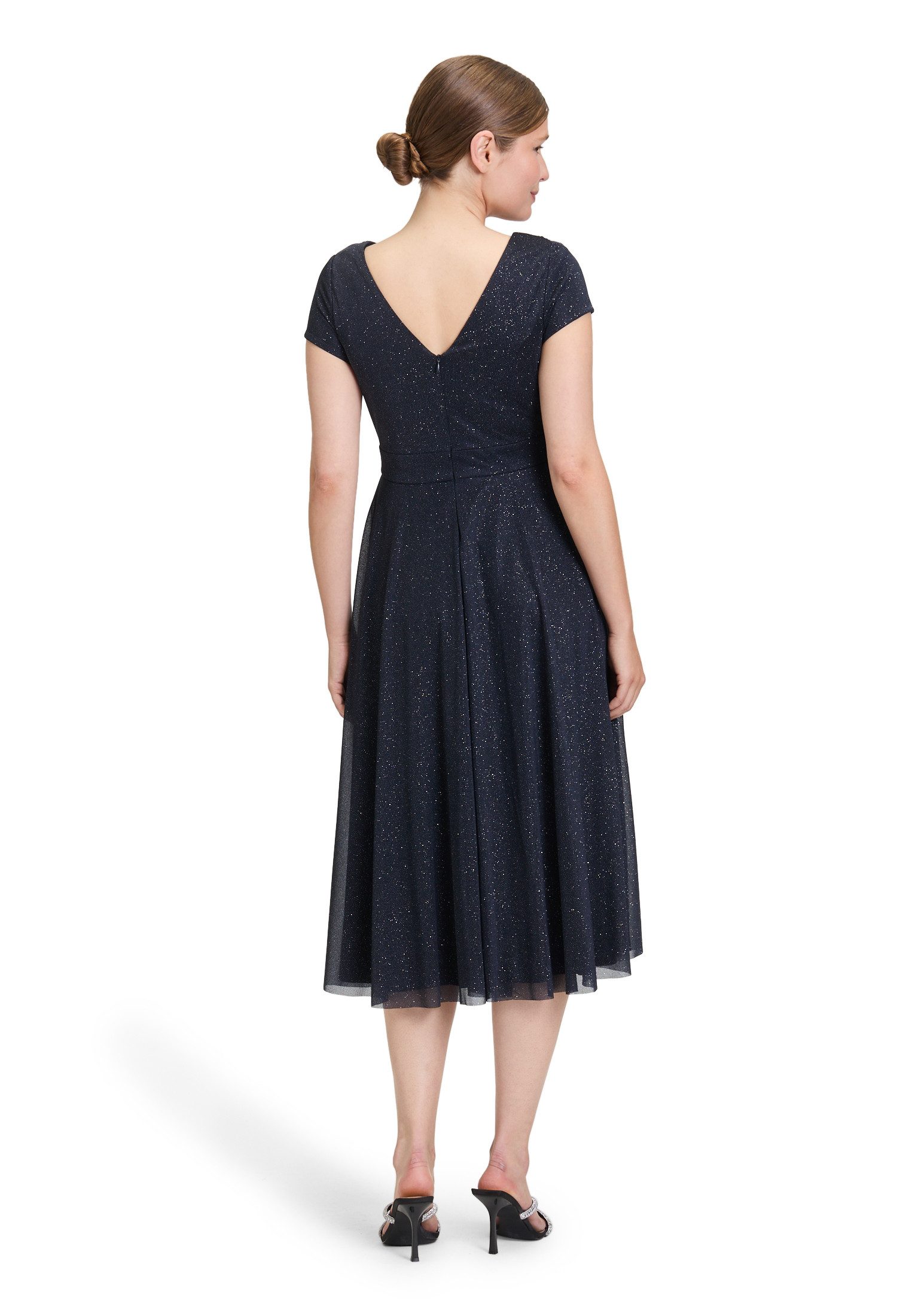 Vera Mont Cocktailkleid Damen im Glitzer-Look Stoff