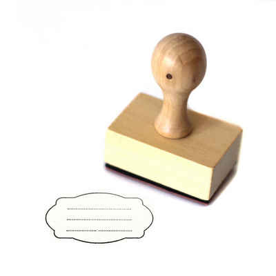 Frau WUNDERVoll Stempel Stempel - Etikett zum Beschriften - aus Holz