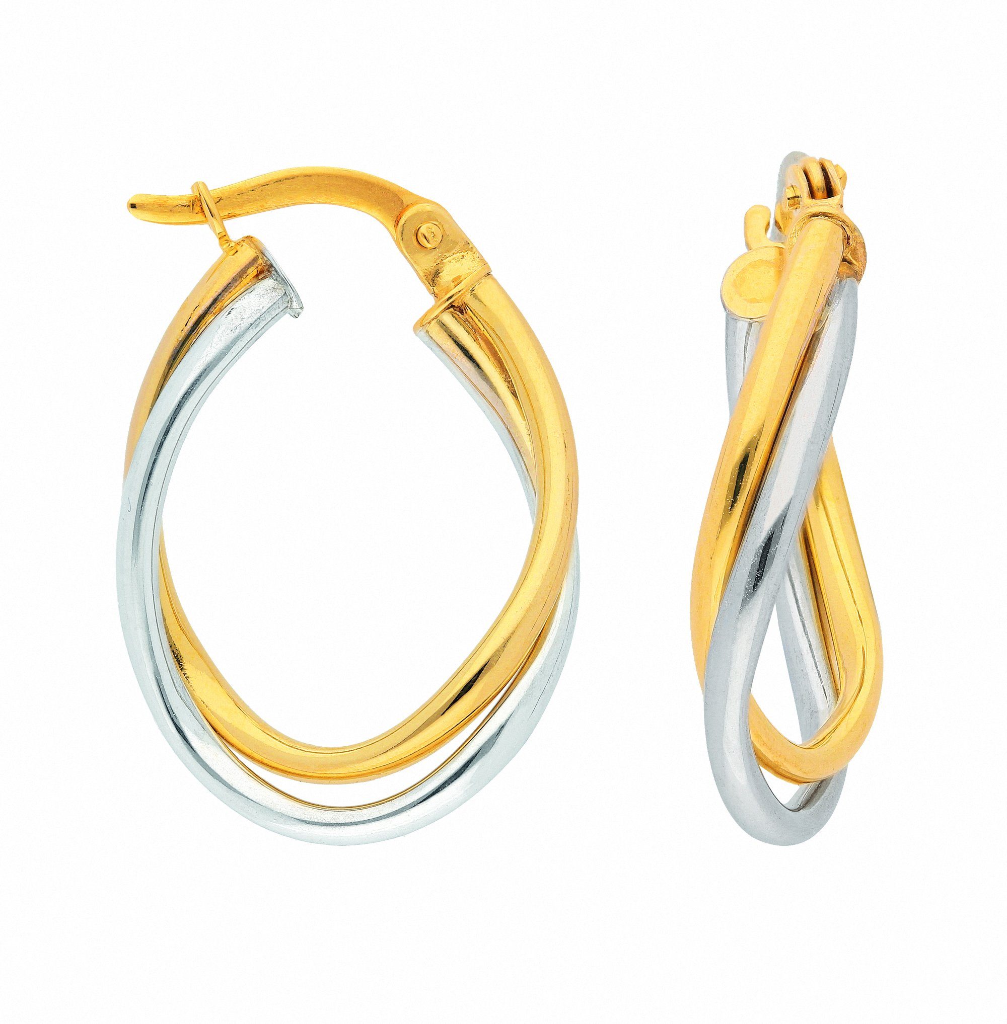 Adelia´s Paar Creolen Damen Goldschmuck 1 Paar 333 Gold Ohrringe / Creolen, 333 Gold Goldschmuck für Damen