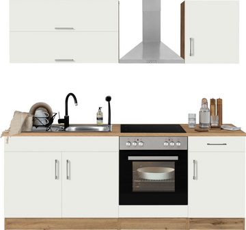 HELD MÖBEL Küchenzeile Colmar, mit E-Geräten, Breite 210 cm