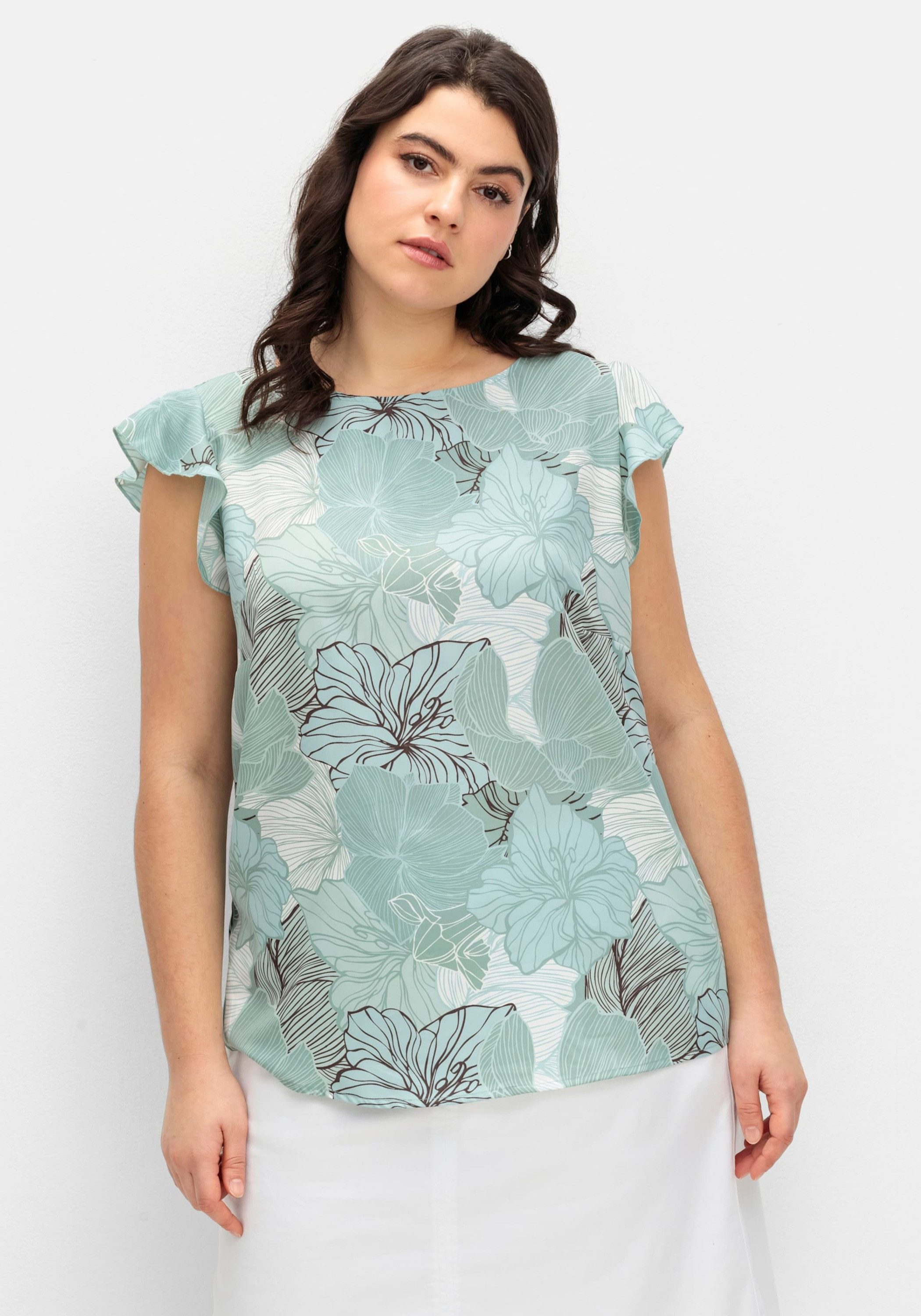 Sieh an! Klassische Bluse Blusentop Ärmellos günstig online kaufen