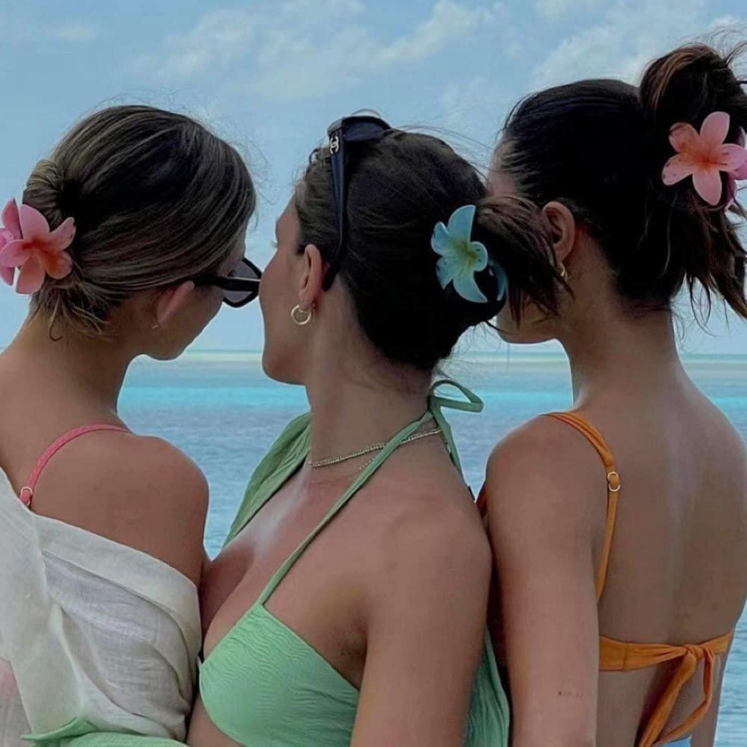 LuxusKollektion Haarklammer 6er Set Blumen Haarklammern für dünnes und dickes Haar - Acryl Große
