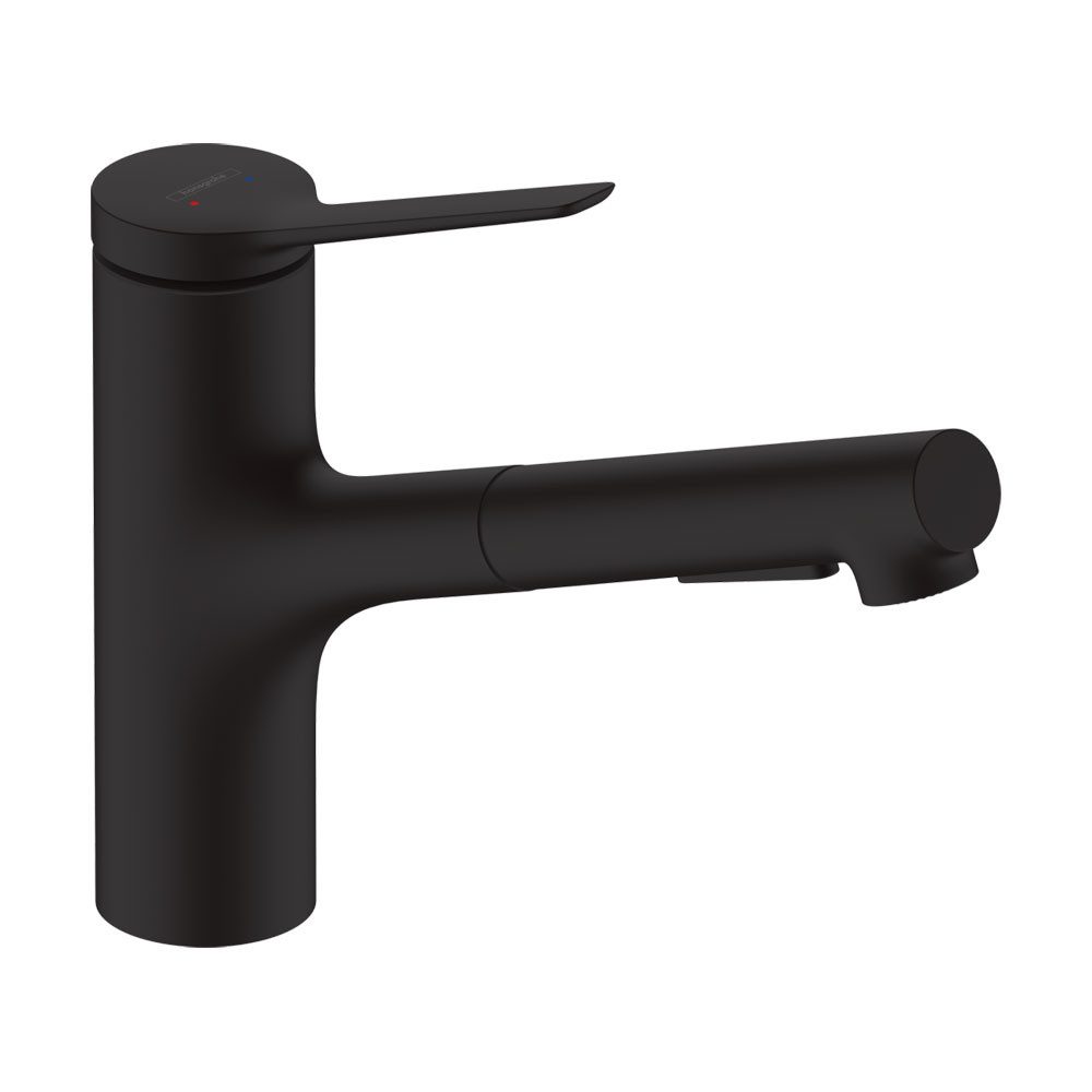 hansgrohe Küchenarmatur hansgrohe 150 Zesis M33 Metall Ausziehbrause Pro Mattschwarz