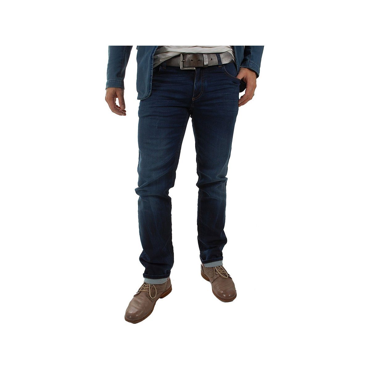 Alberto navy 5-Pocket-Jeans 898 (1-tlg) marineblau